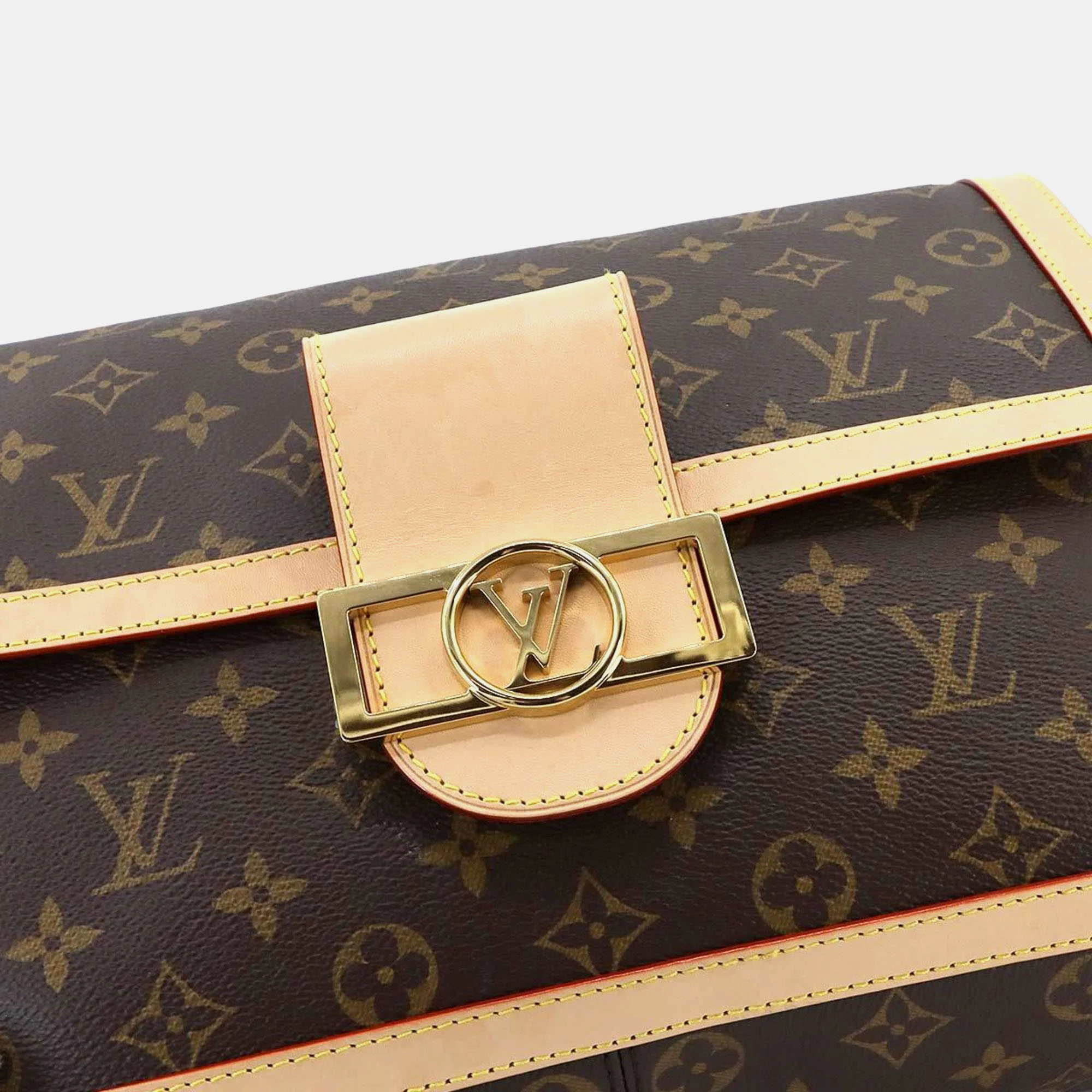 Louis Vuitton Brown Monogram Canvas Dauphine GM Shoulder Bag 