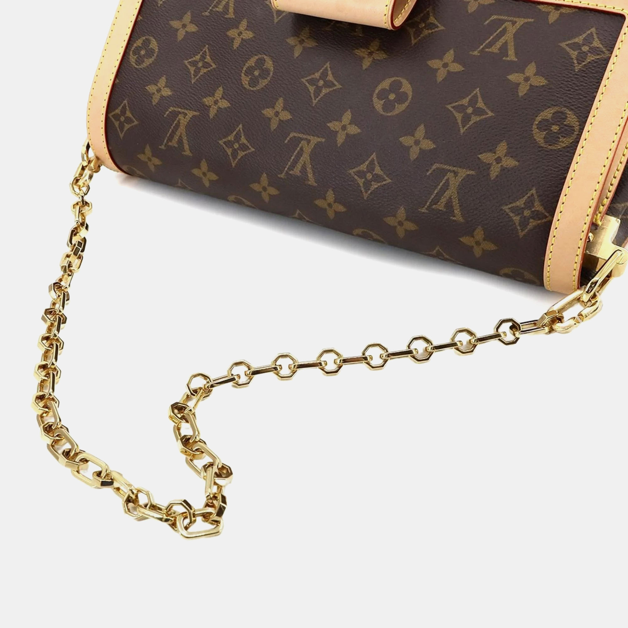 Louis Vuitton Brown Monogram Canvas Dauphine GM Shoulder Bag 