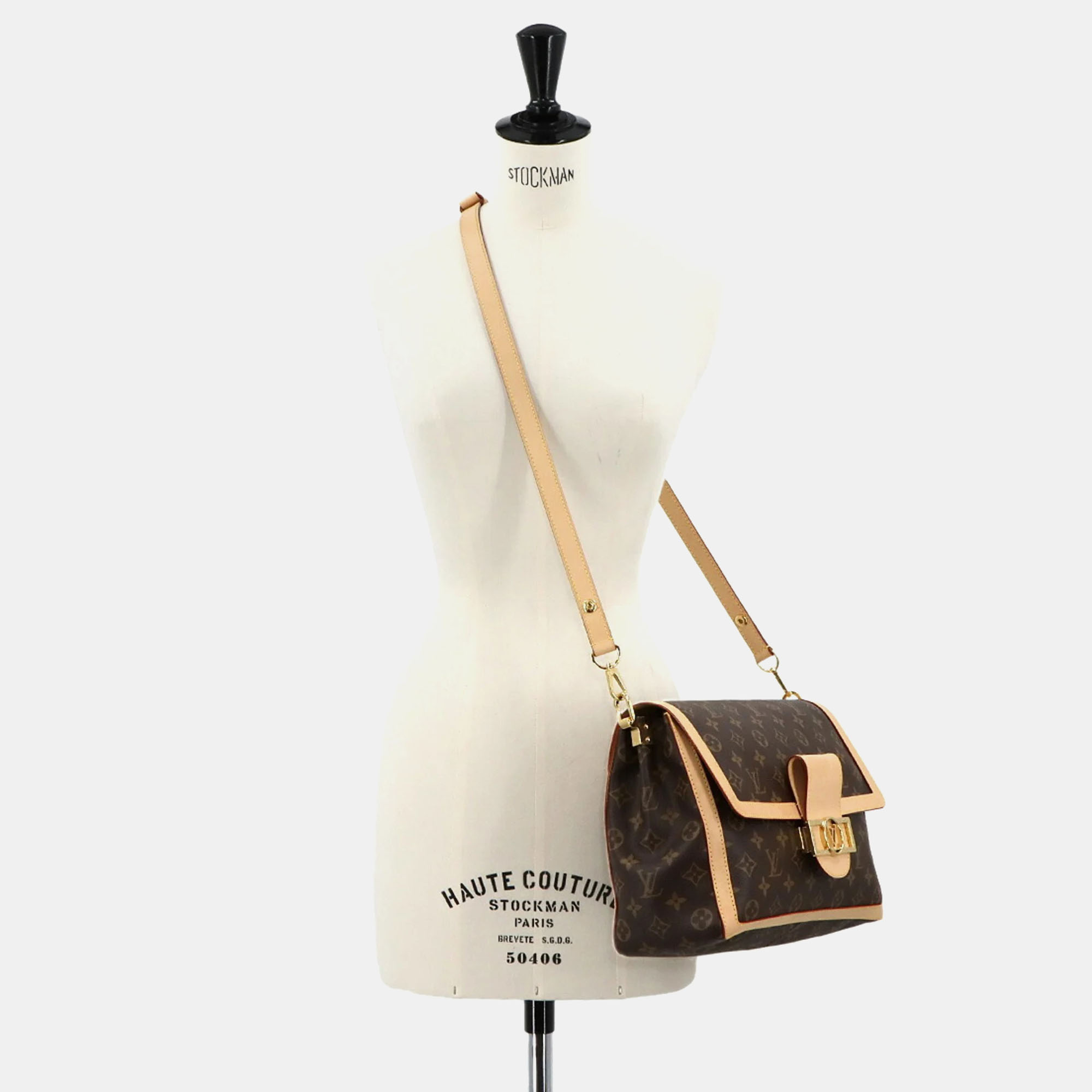 Louis Vuitton Brown Monogram Canvas Dauphine GM Shoulder Bag 