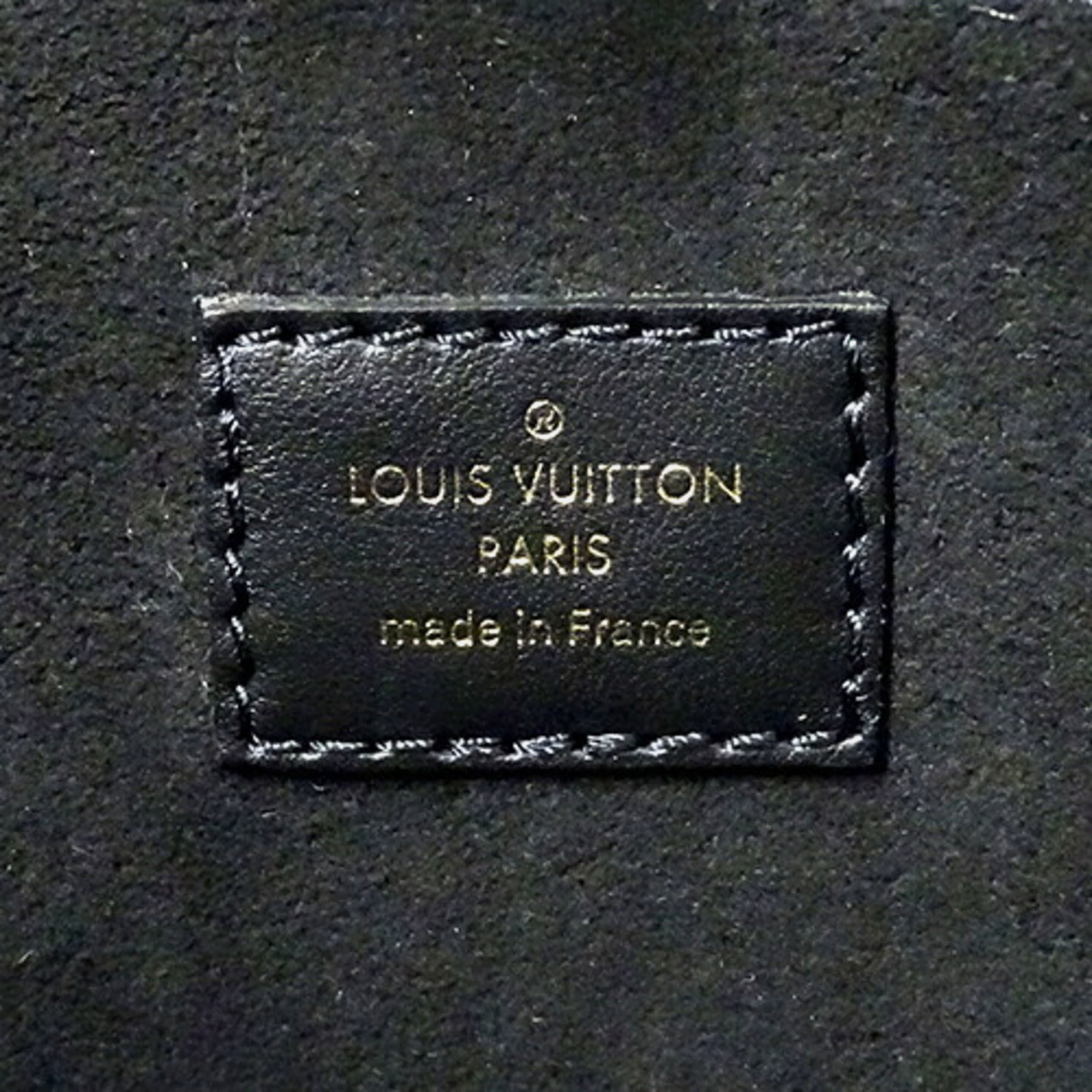 Louis Vuitton Black Brown Leather On My Side Handbag 