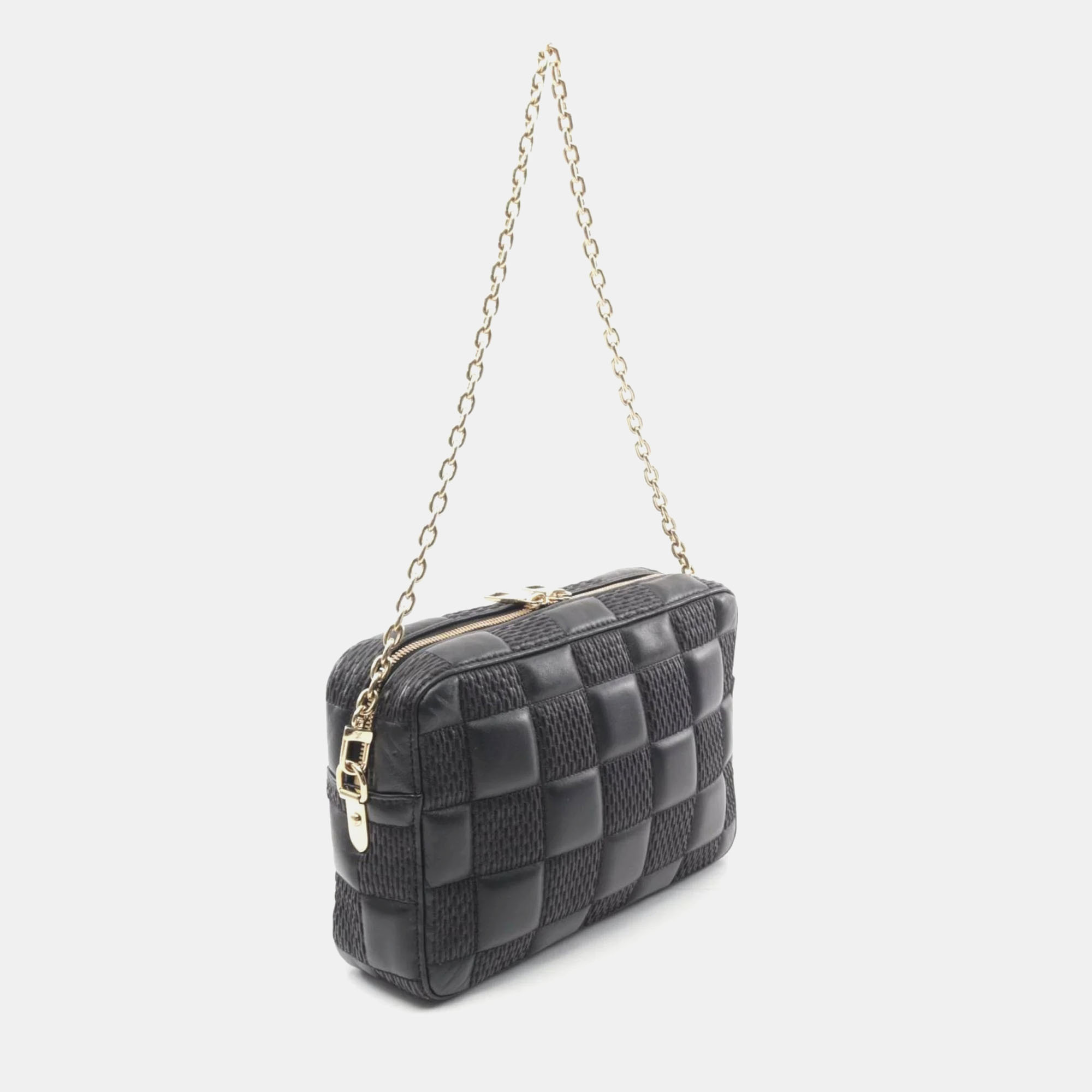 Louis Vuitton Black Leather Pochette Troca Shoulder Bag 