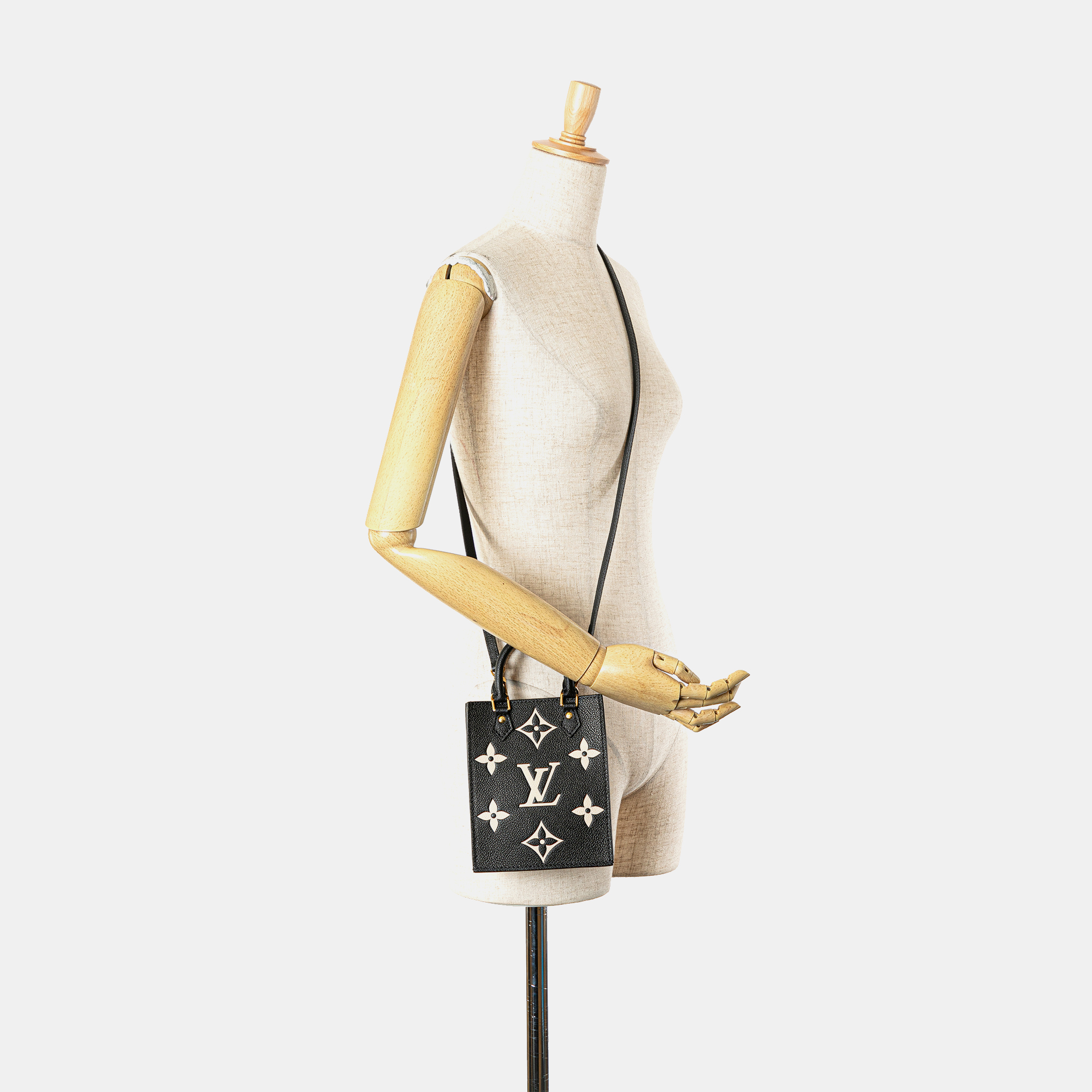 Louis Vuitton Black Bicolor Monogram Empreinte Petit Sac Plat 