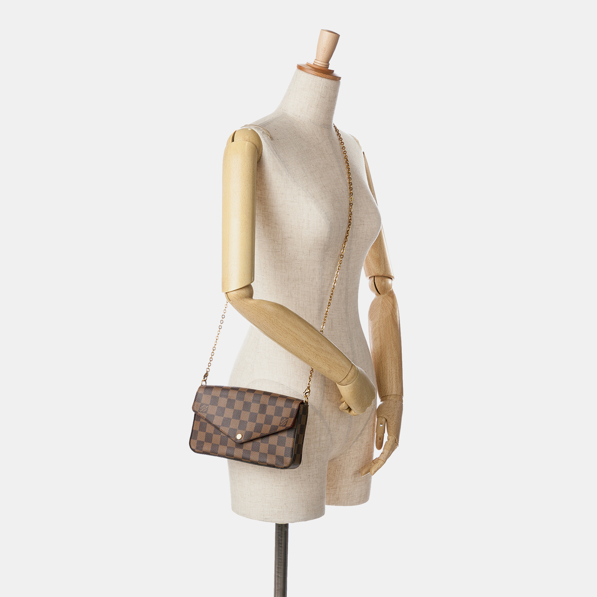 Louis Vuitton Brown Damier Ebene Pochette Felicie 