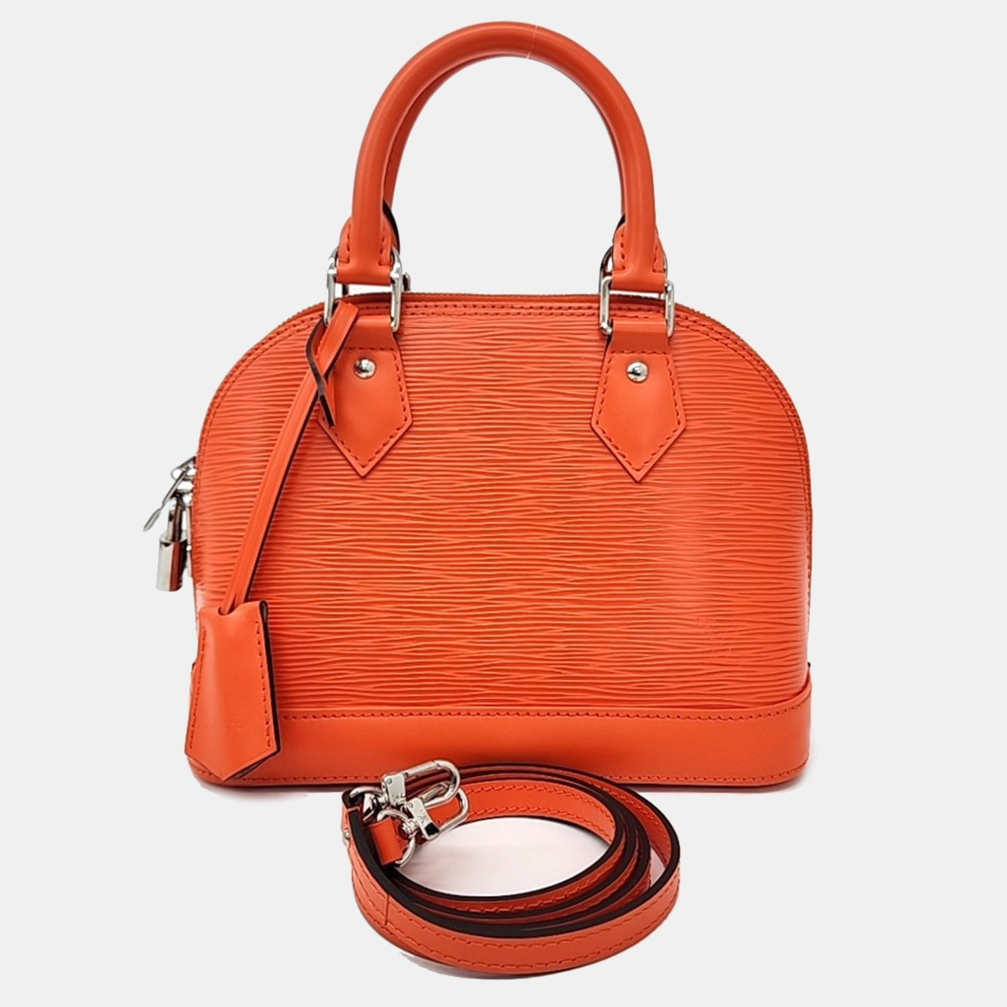 

Louis Vuitton Orange Leather Epi Alma BB Bag