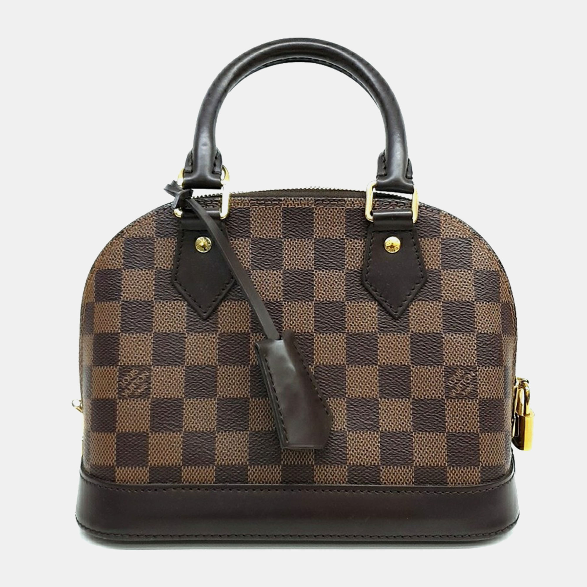 

Louis Vuitton Brown Coated Canvas PVC Damier Alma BB Bag