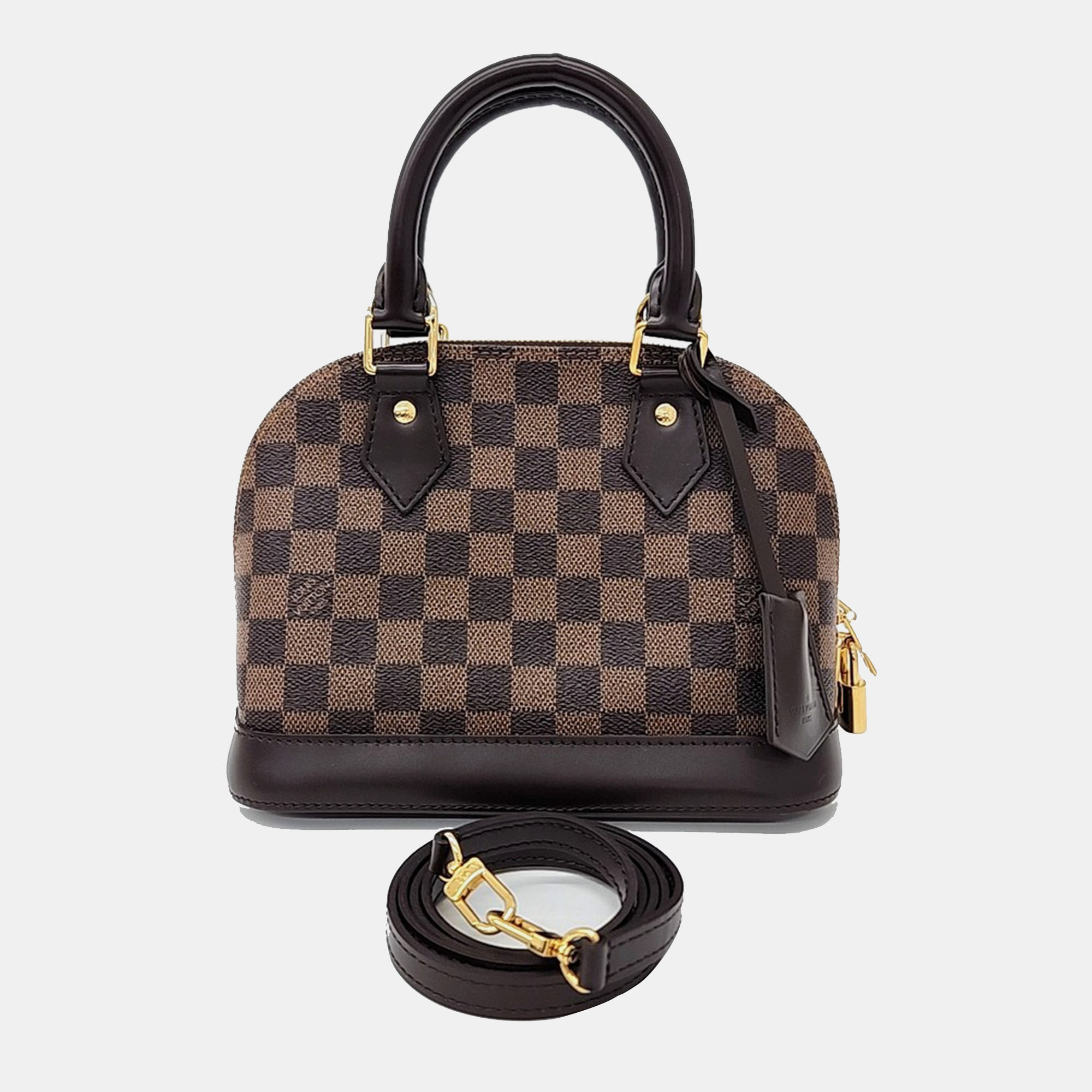 

Louis Vuitton Brown PVC Damier Alma BB Bag