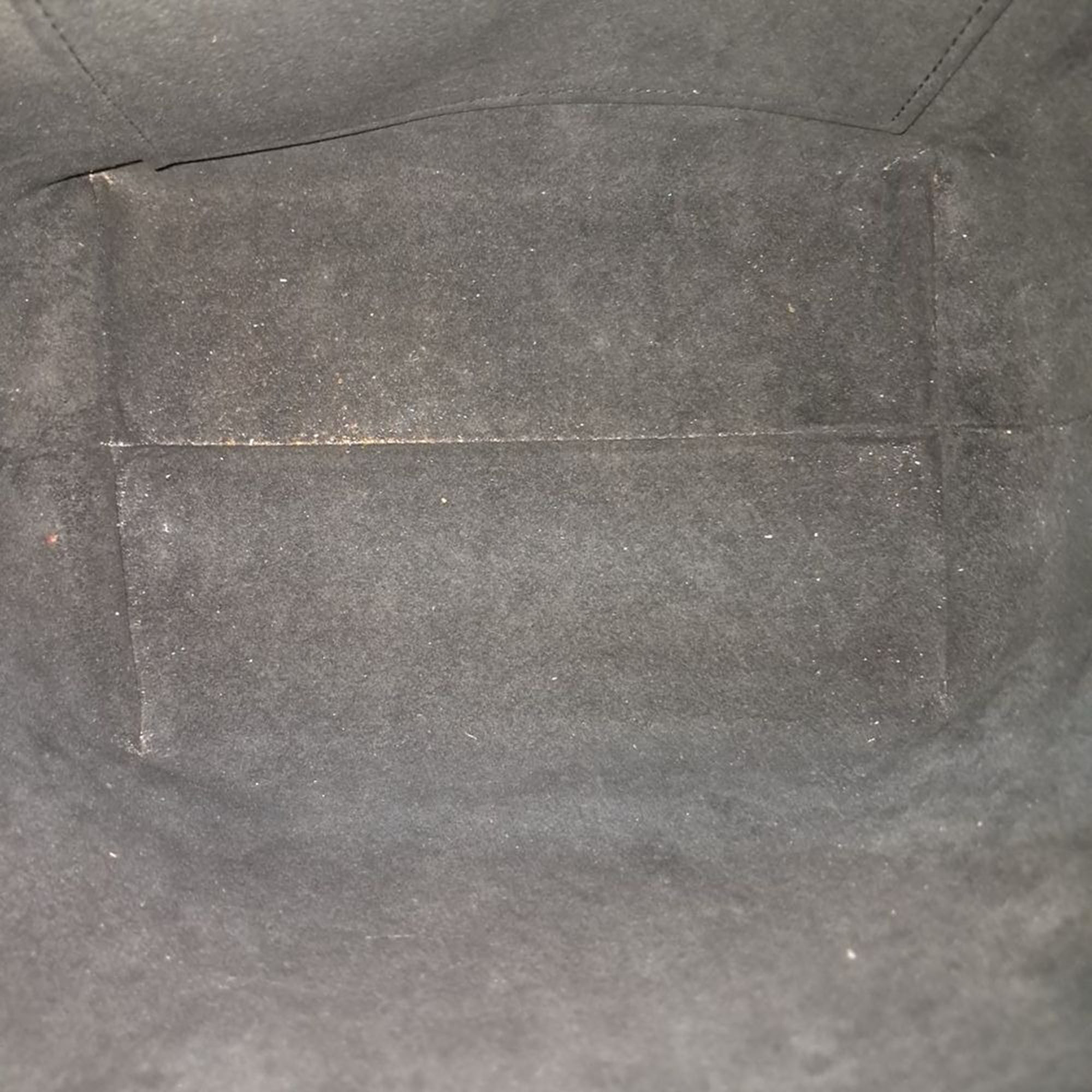 Louis Vuitton Black Leather Lock Me Bucket Bag 