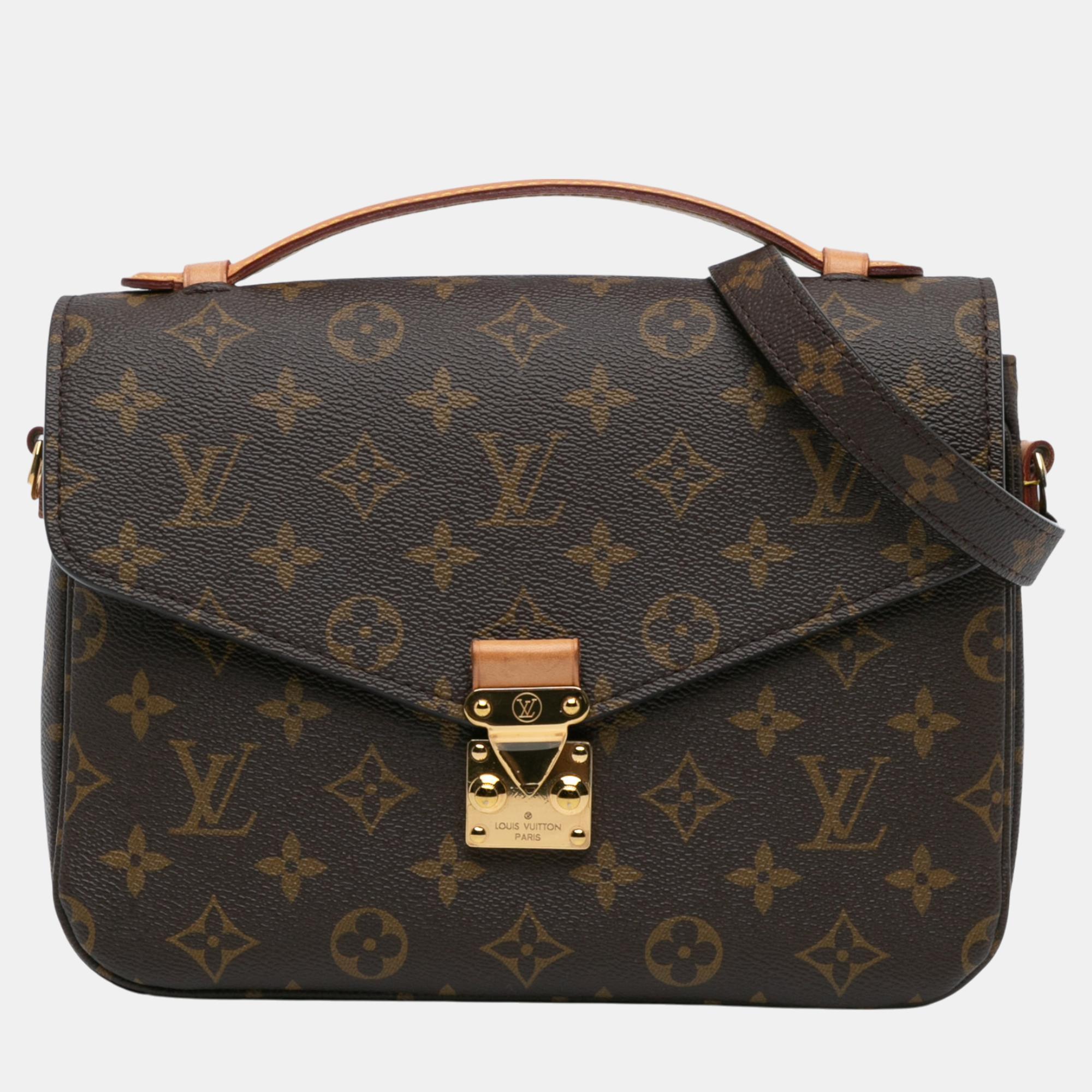 

Louis Vuitton Brown Monogram Pochette Metis