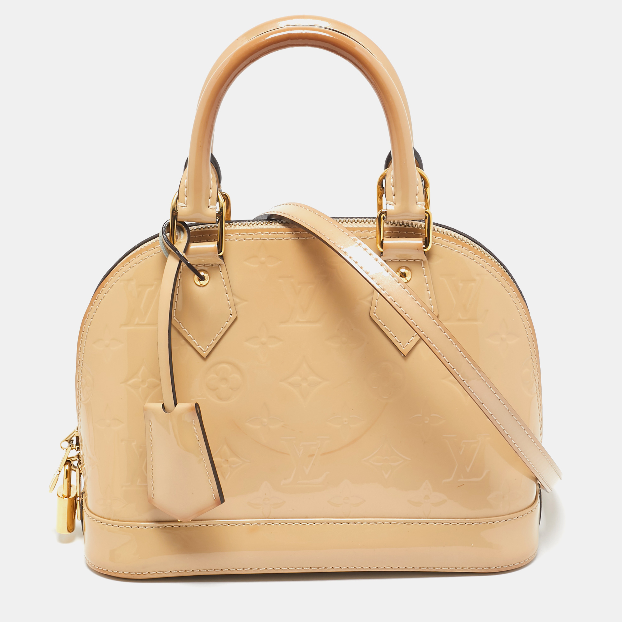 

Louis Vuitton Dune Monogram Vernis Alma BB Bag, Beige