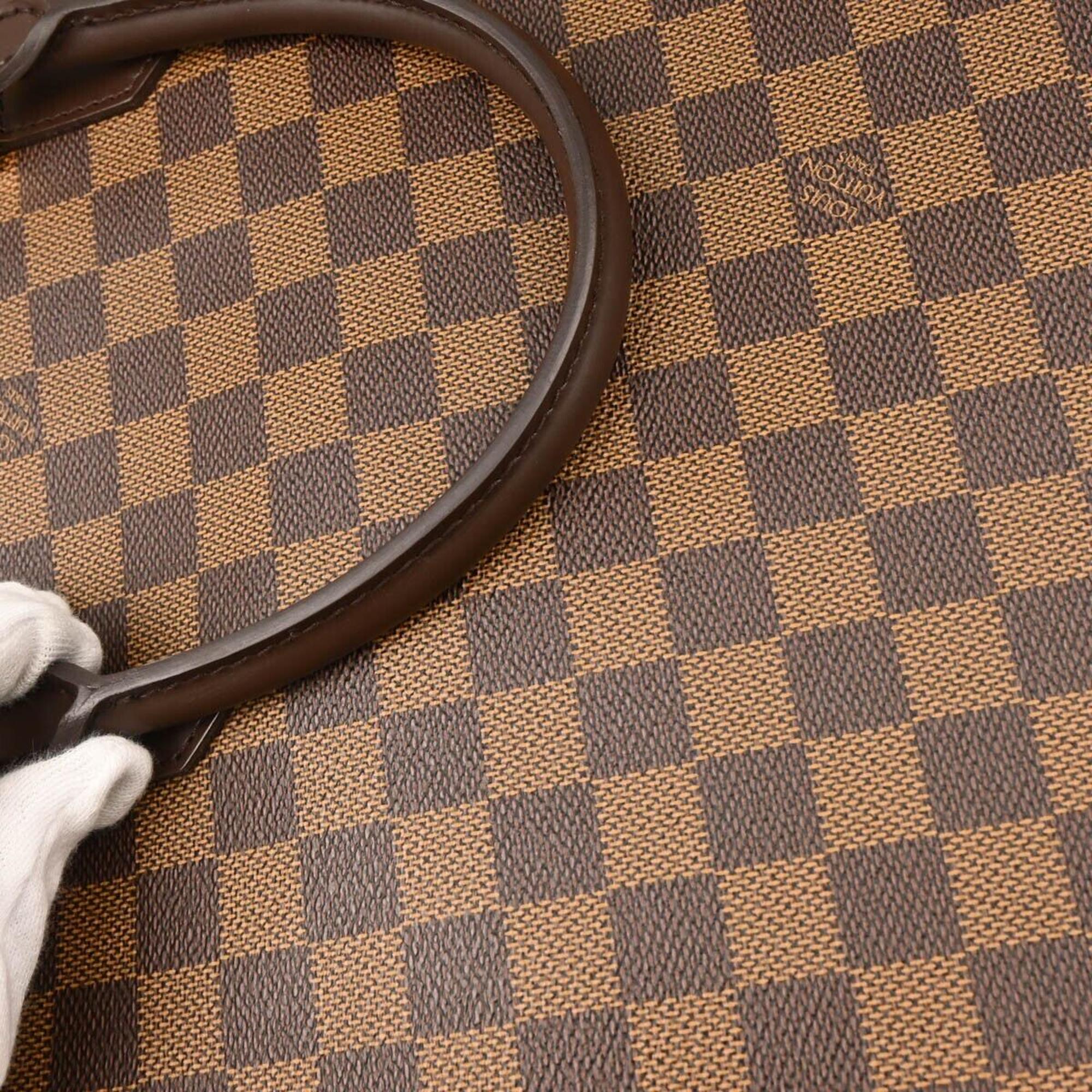 Louis Vuitton Brown Damier Ebene Canvas Sac Plat Tote Bag 