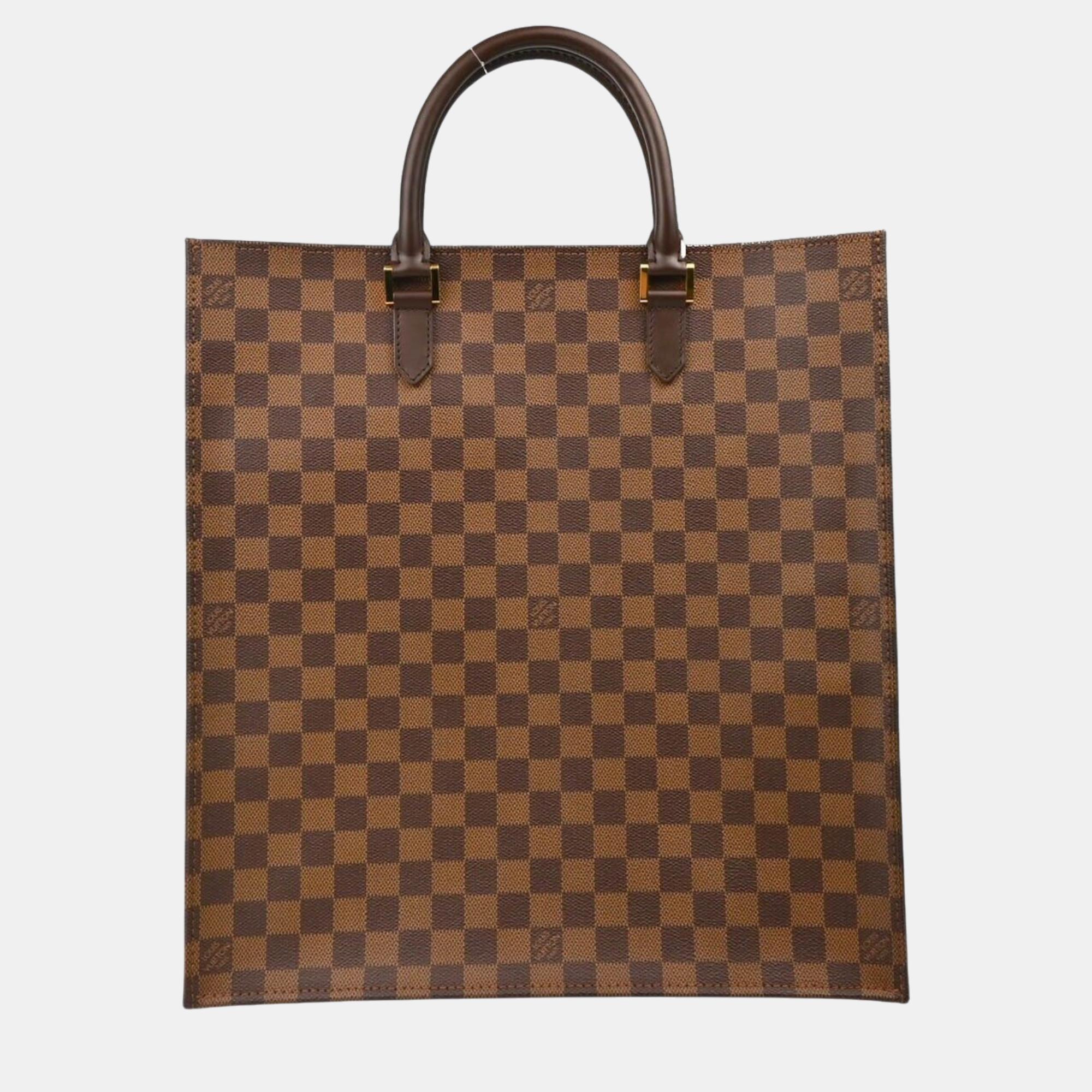 

Louis Vuitton Damier Sac Plat Handbag, Brown