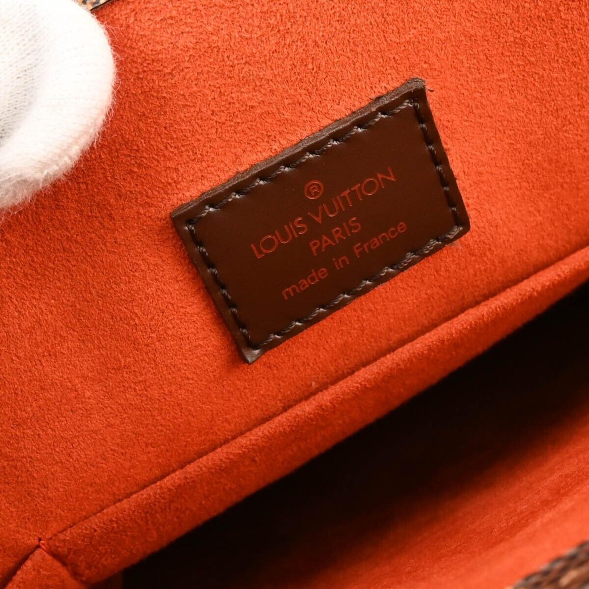 Louis Vuitton Brown Damier Ebene Canvas Sac Plat Tote Bag 