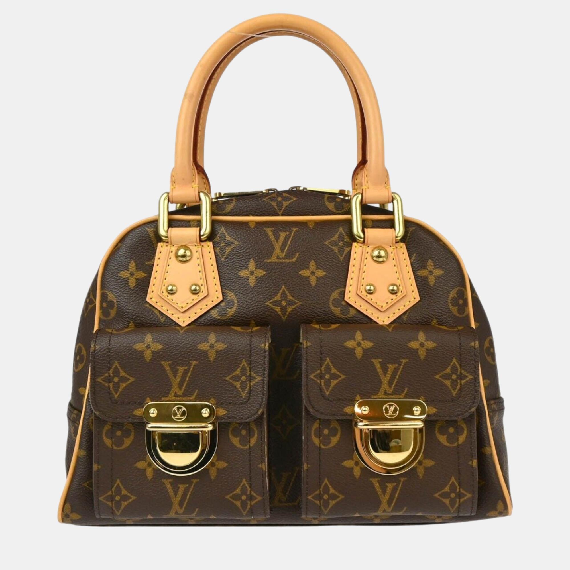 

Louis Vuitton Monogram Manhattan PM Handbag, Brown