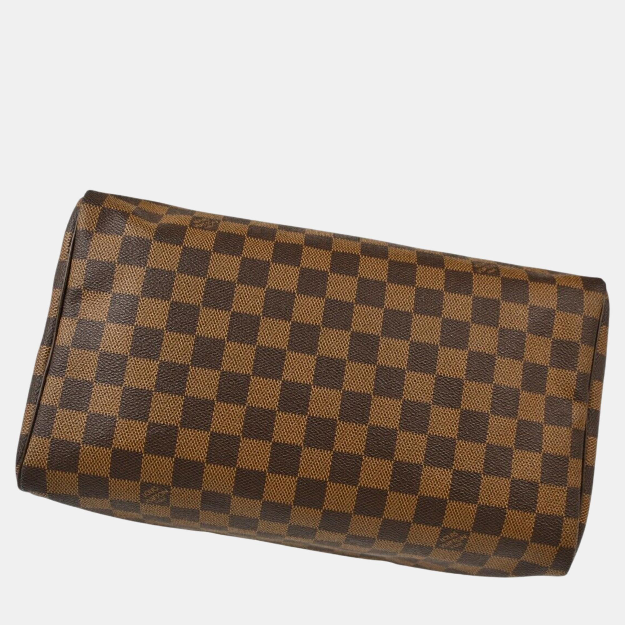 Louis Vuitton Brown Damier Ebene Canvas Speedy 30 Handbag 
