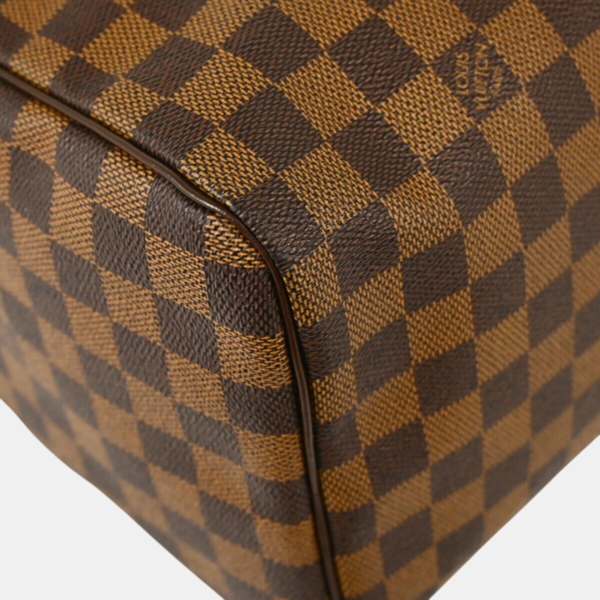 Louis Vuitton Brown Damier Ebene Canvas Speedy 30 Handbag 