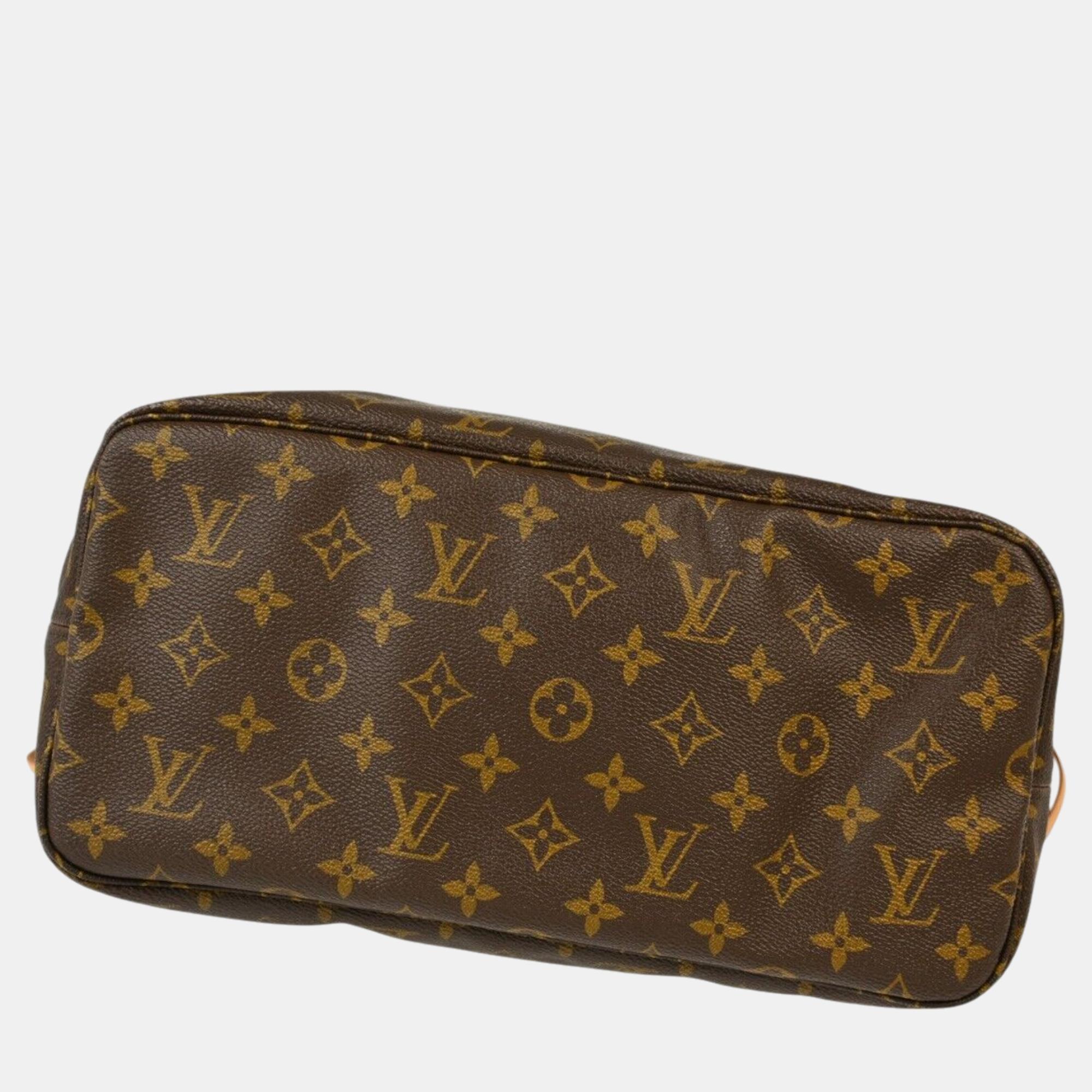 Louis Vuitton Brown Monogram Neverfull MM Tote Bag 