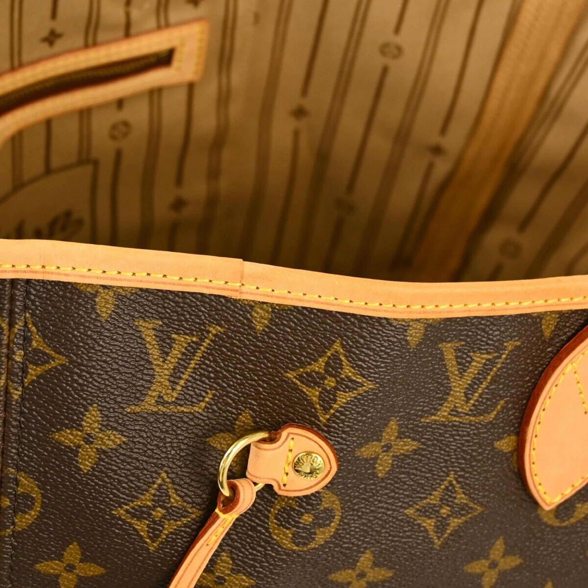 Louis Vuitton Brown Monogram Neverfull MM Tote Bag 