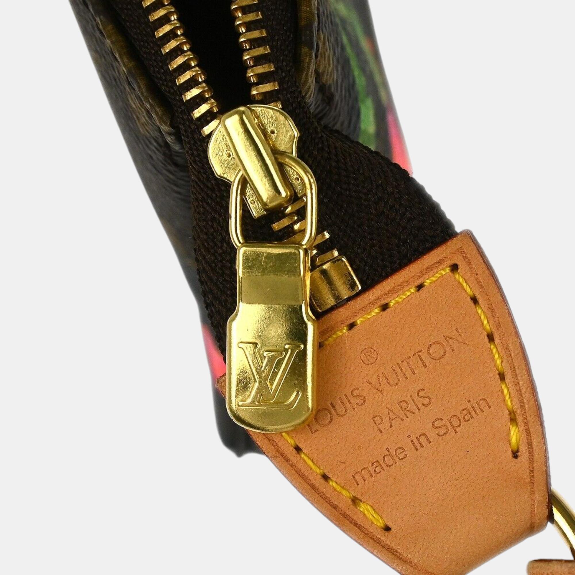 Louis Vuitton Brown Monogram Rose Pochette Accessoires  Handbag 