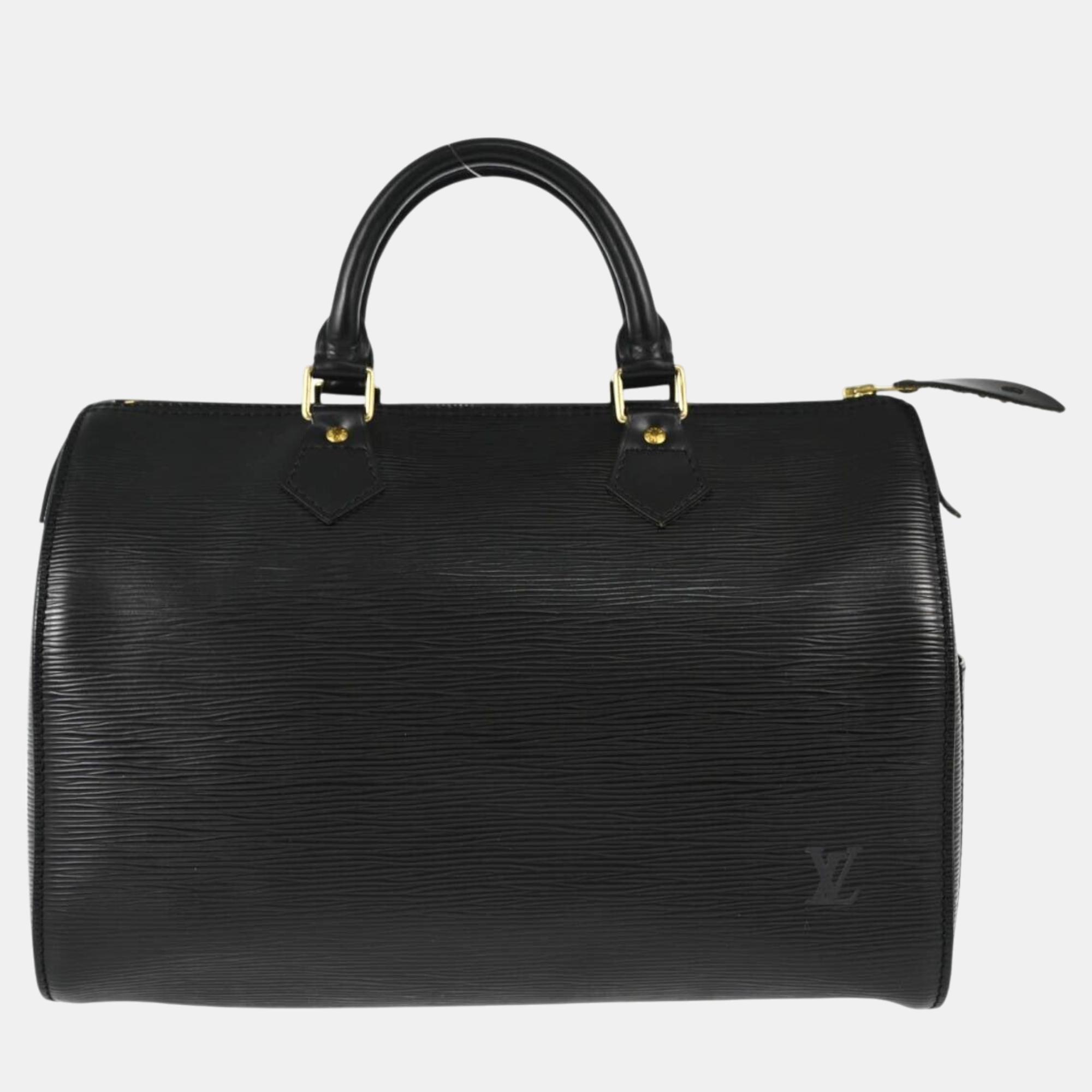 

Louis Vuitton Black Epi Speedy 30 Handbag