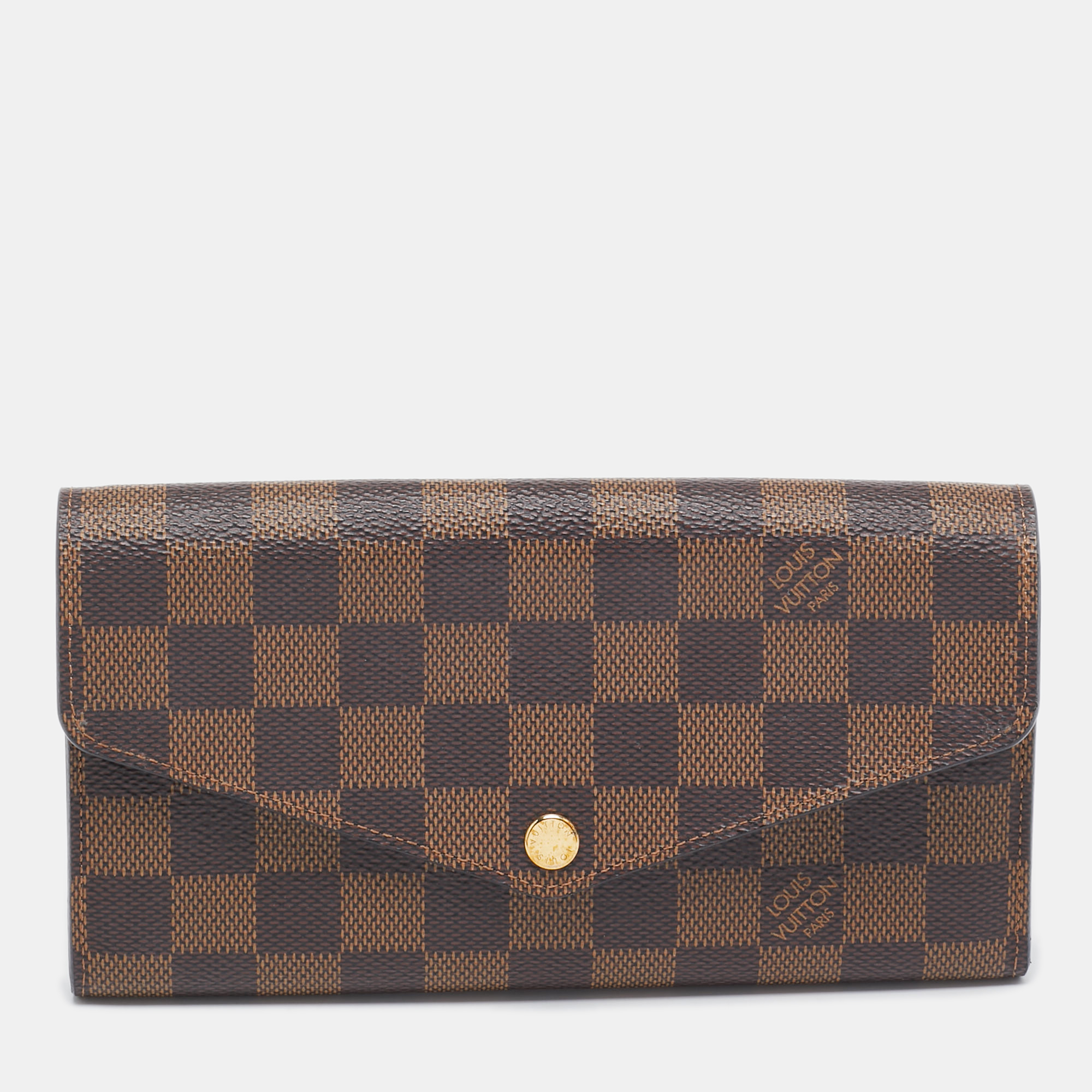 

Louis Vuitton Damier Ebene Canvas NM Sarah Wallet, Brown