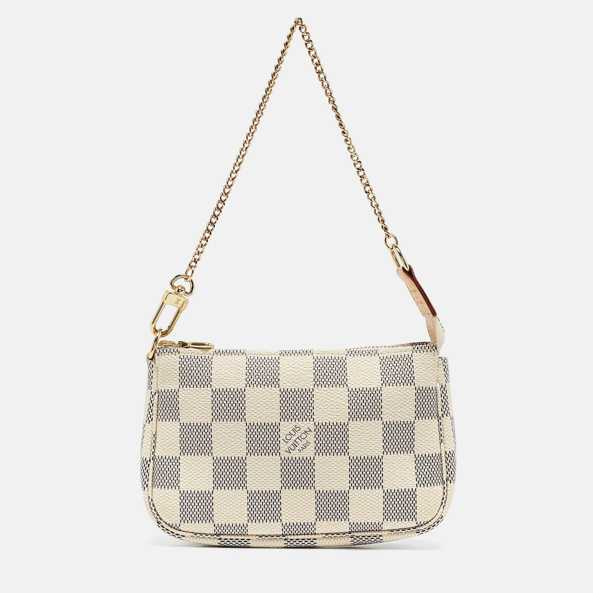 

Louis Vuitton Damier Azur Canvas Mini Pochette Accessoires, White