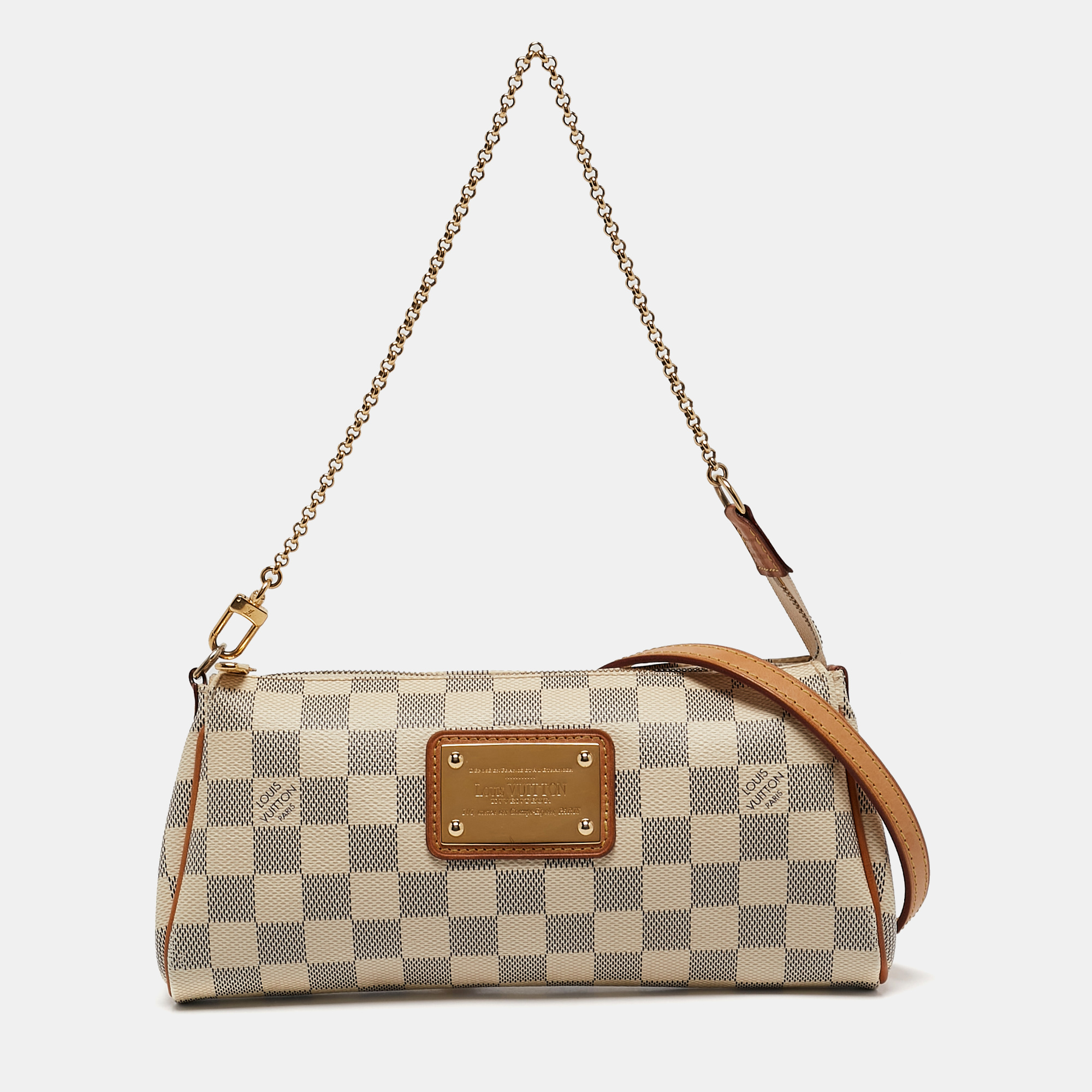 

Louis Vuitton Damier Azur Canvas Eva Pochette Bag, Grey