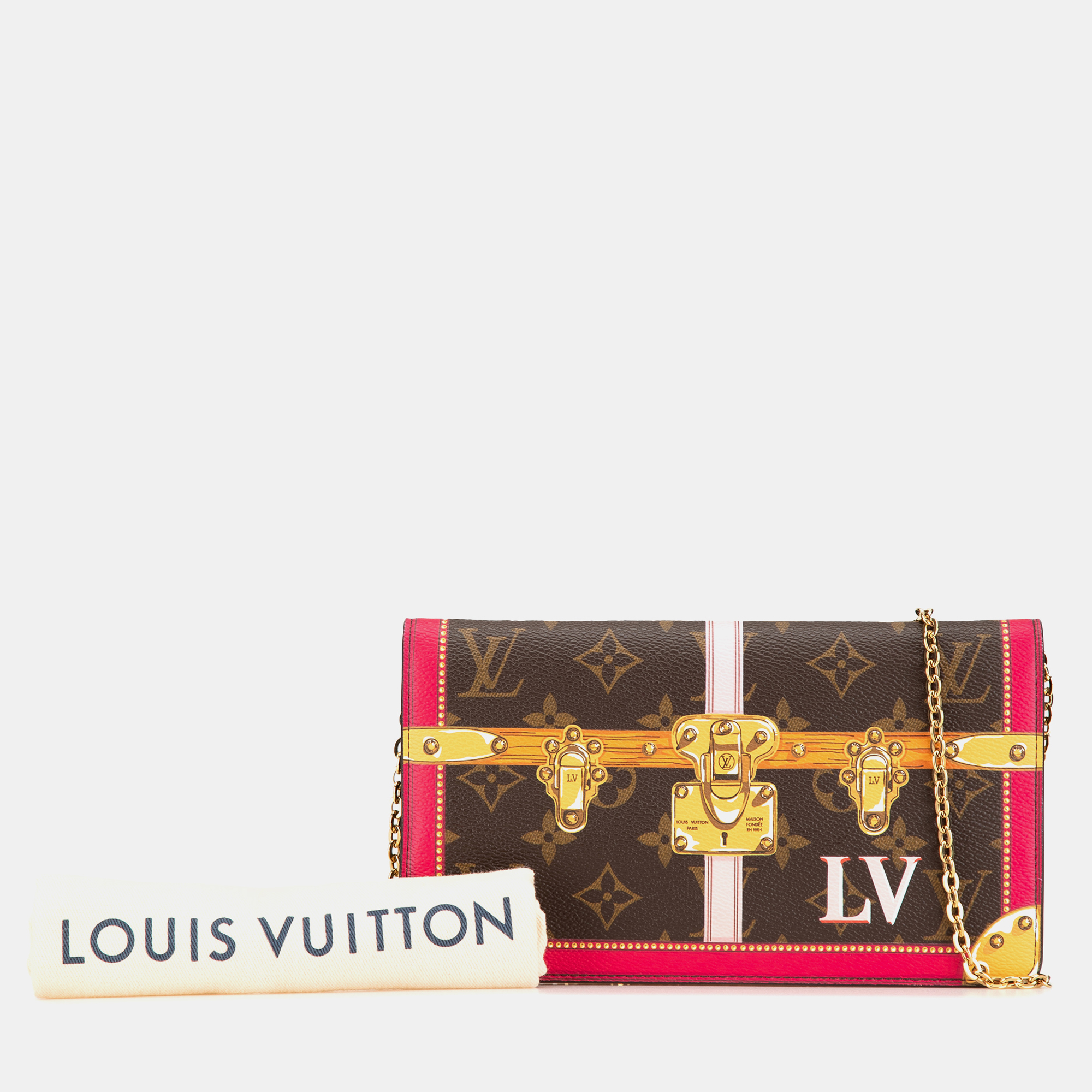 Louis Vuitton Brown Monogram Summer Trunks Pochette 