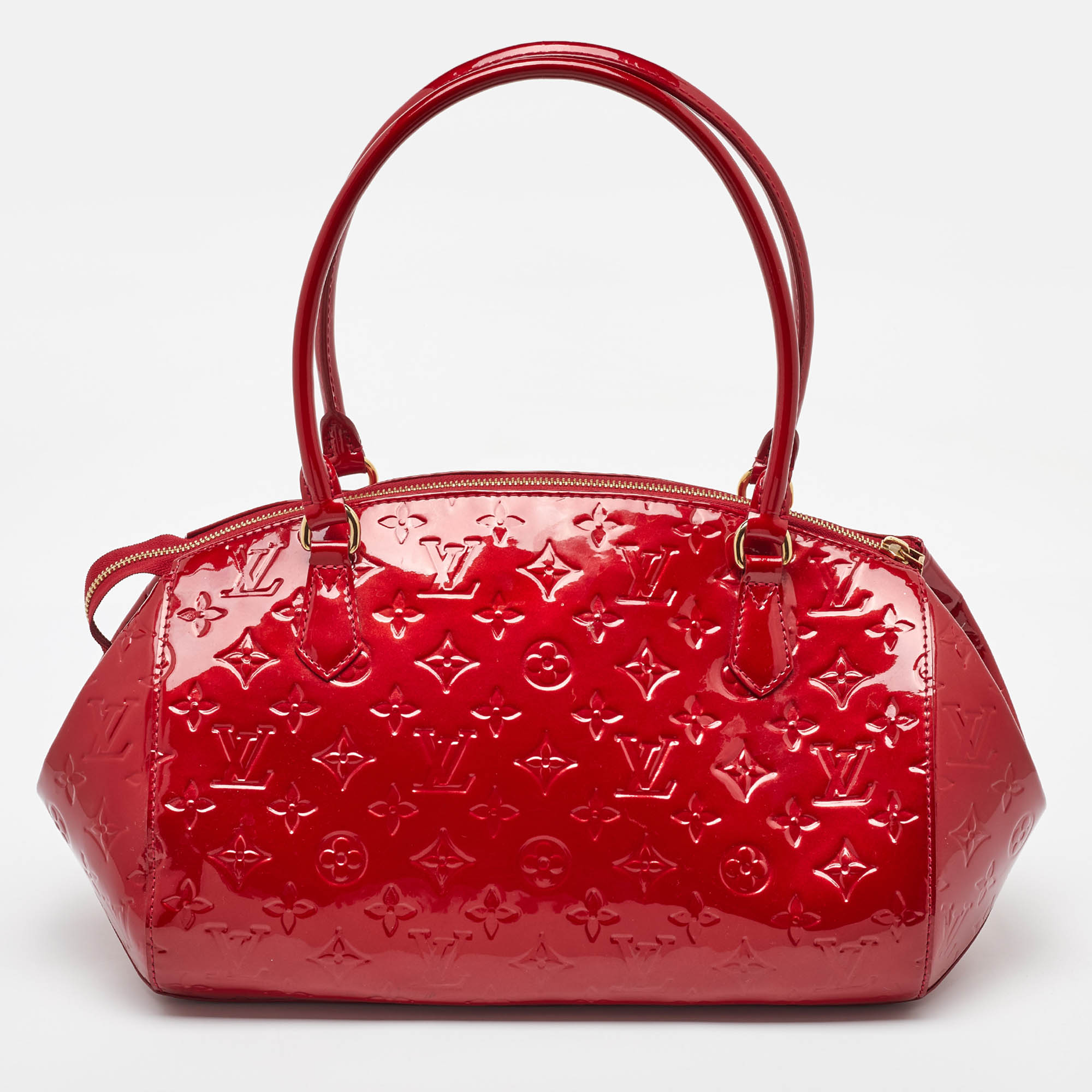 

Louis Vuitton Rouge Grenadine Monogram Vernis Montana Bag, Red