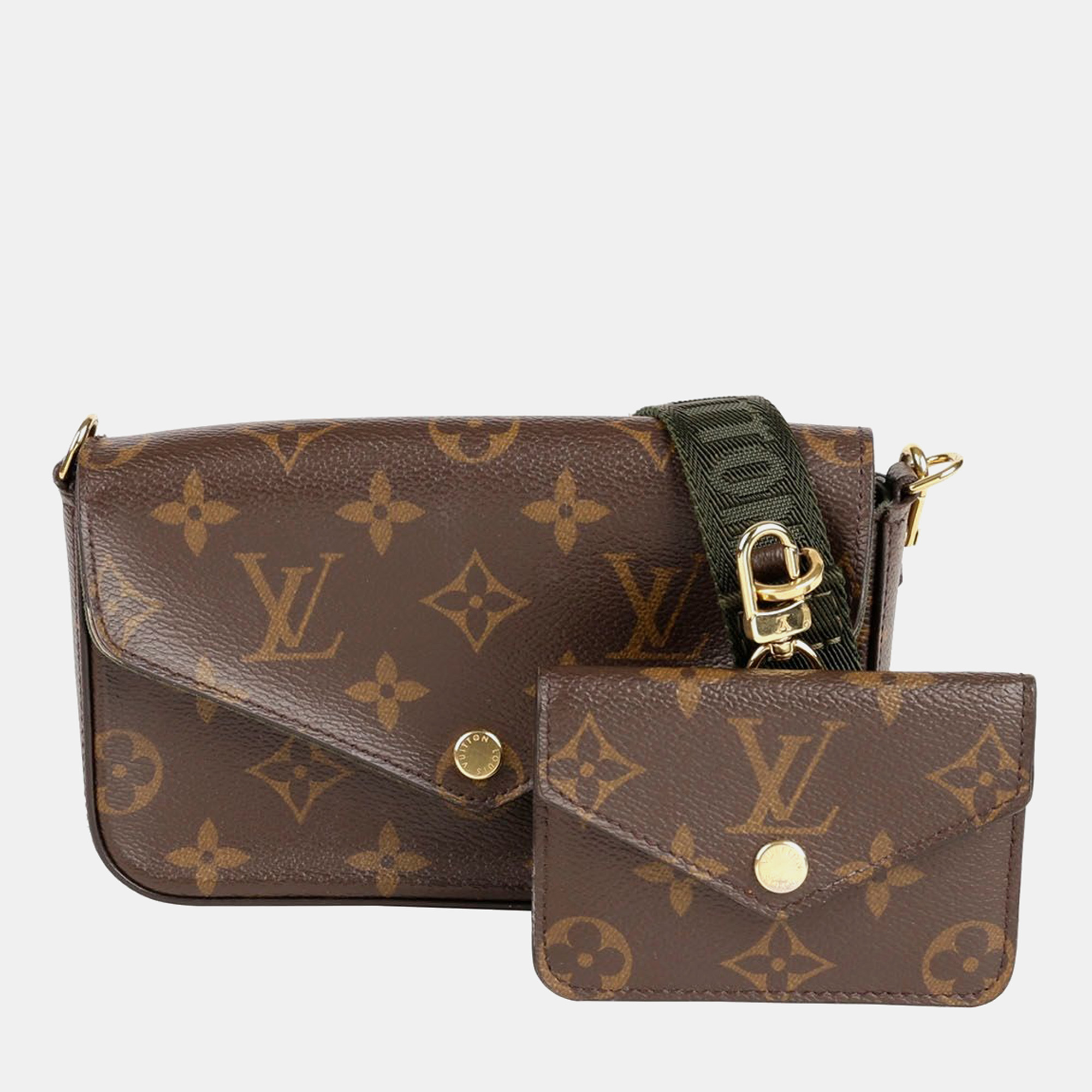 

Louis Vuitton Brown Coated Canvas Monogram Félicie Strap & Go Crossbody Bag