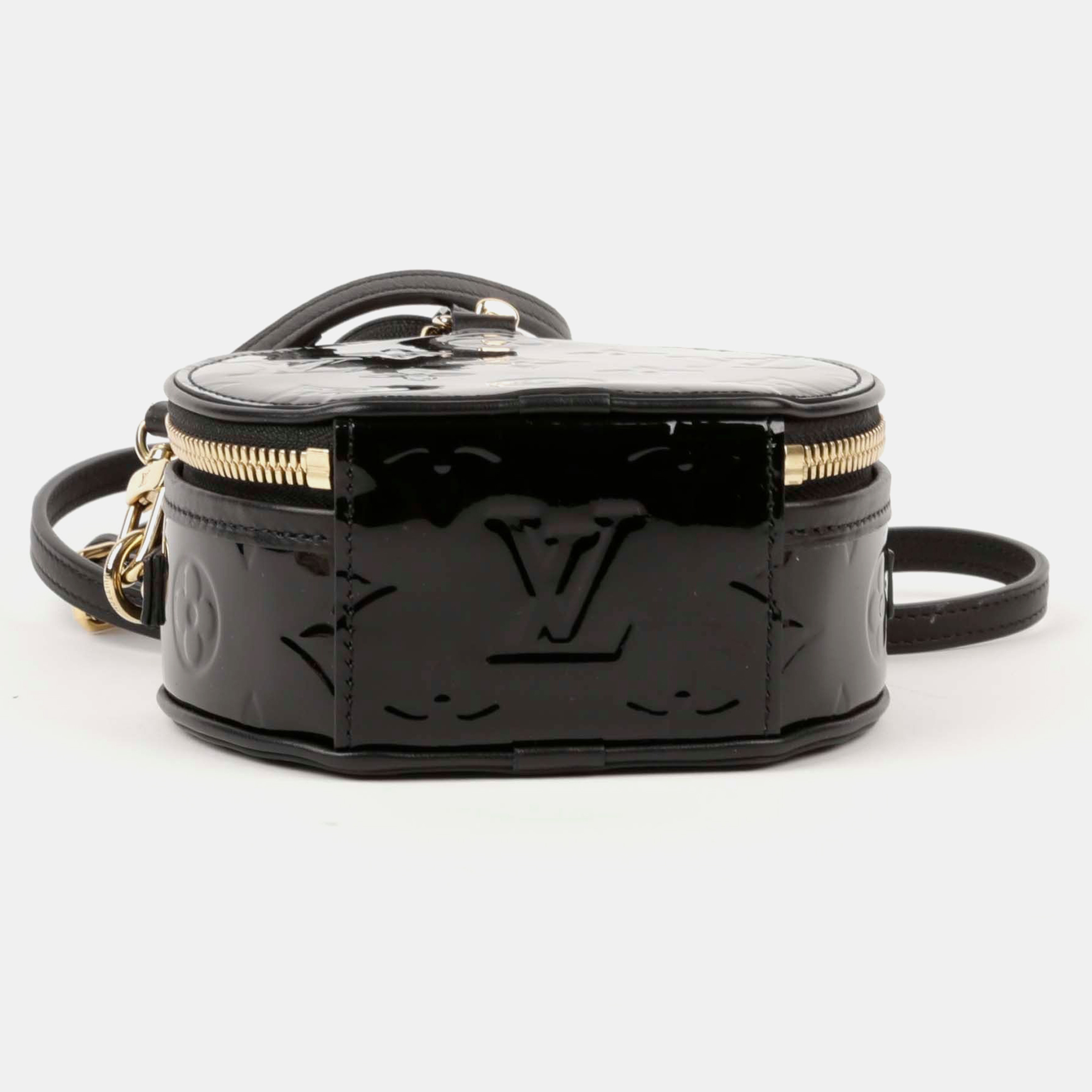Louis Vuitton Mini Black Monogram Vernis Leather Boite Chapeau Souffle Shoulder And Crossbag 