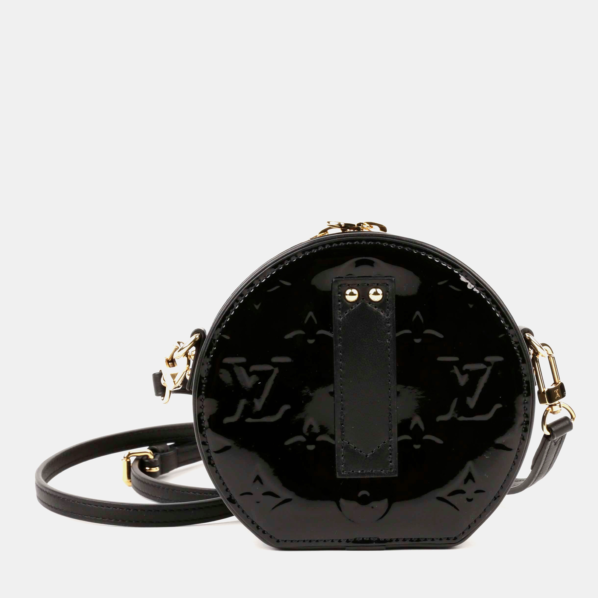 Louis Vuitton Mini Black Monogram Vernis Leather Boite Chapeau Souffle Shoulder And Crossbag 