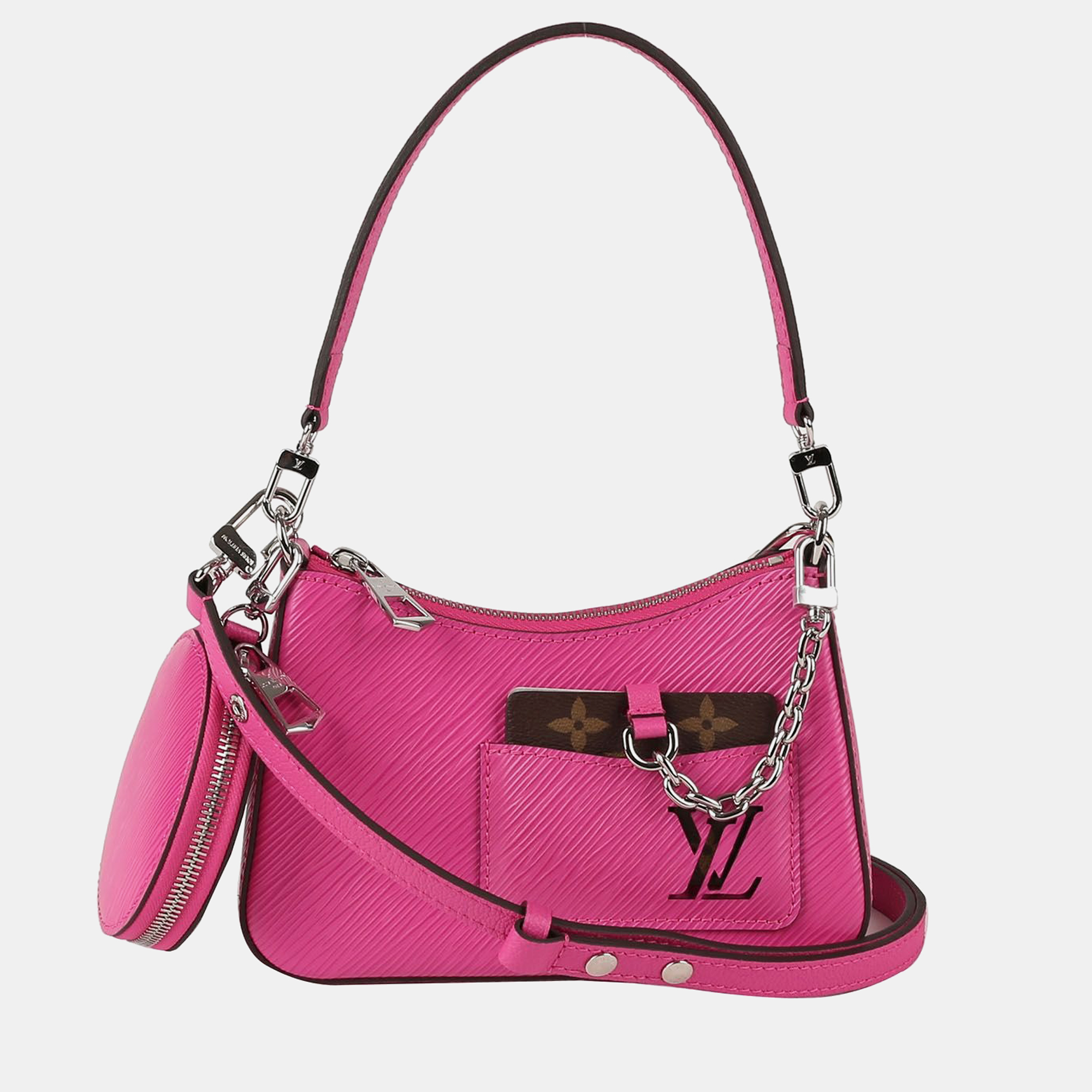 

Louis Vuitton Rose Miami Pink Epi Leather Marellini Shoulder And Cross Bag