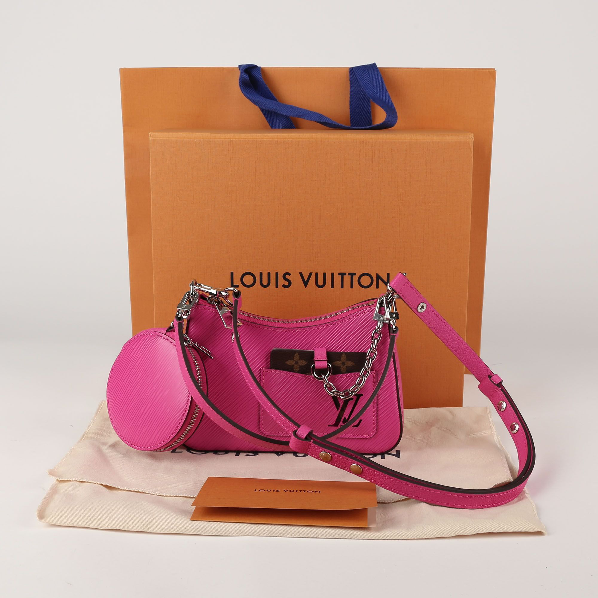 Louis Vuitton Rose Miami Pink Epi Leather Marellini Shoulder And Cross Bag 