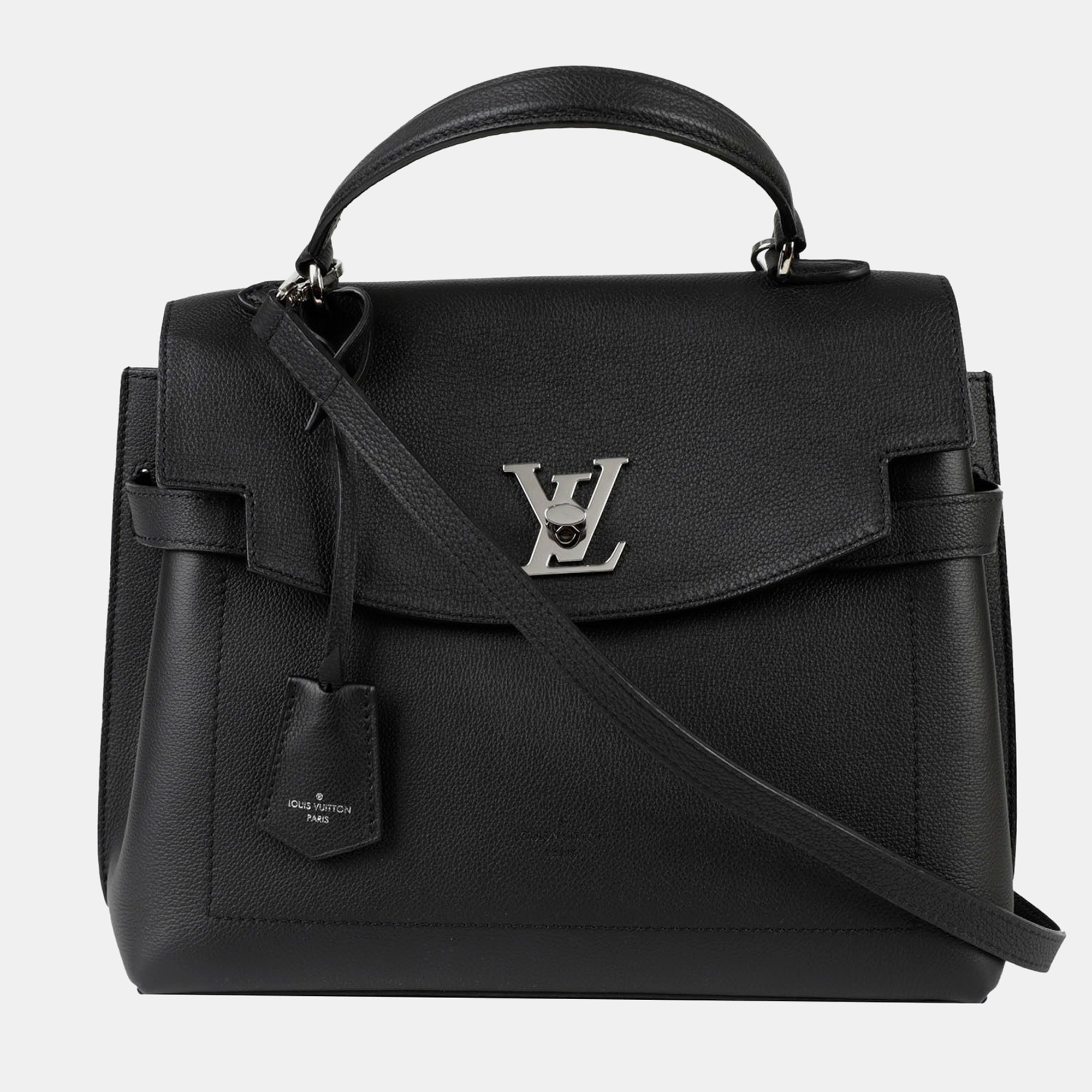 

Louis Vuitton Lockme Ever MM Tote And Shoulder Bag, Black