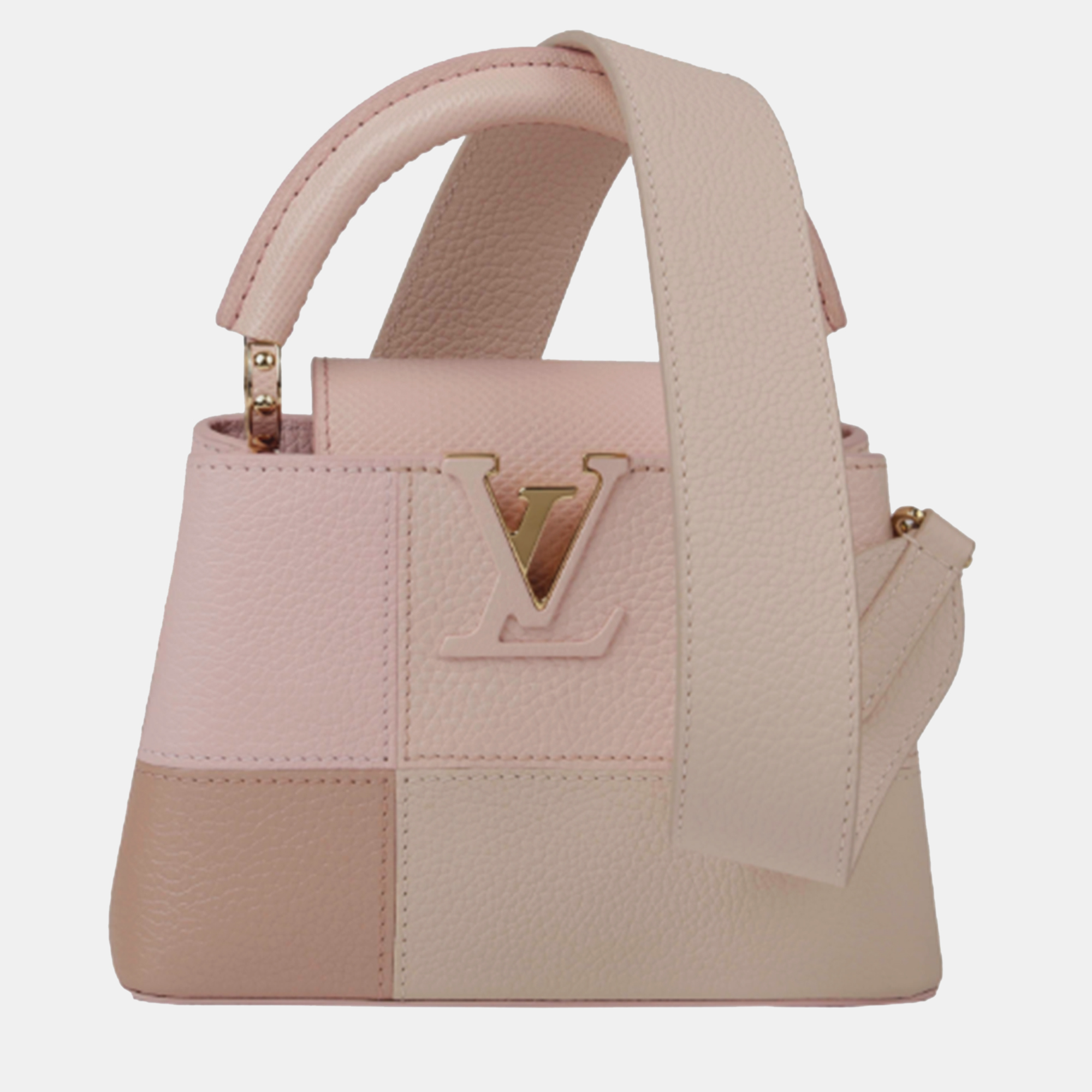 

Louis Vuitton Mini Pink Karung Calfskin Capucine Top Handle Bag