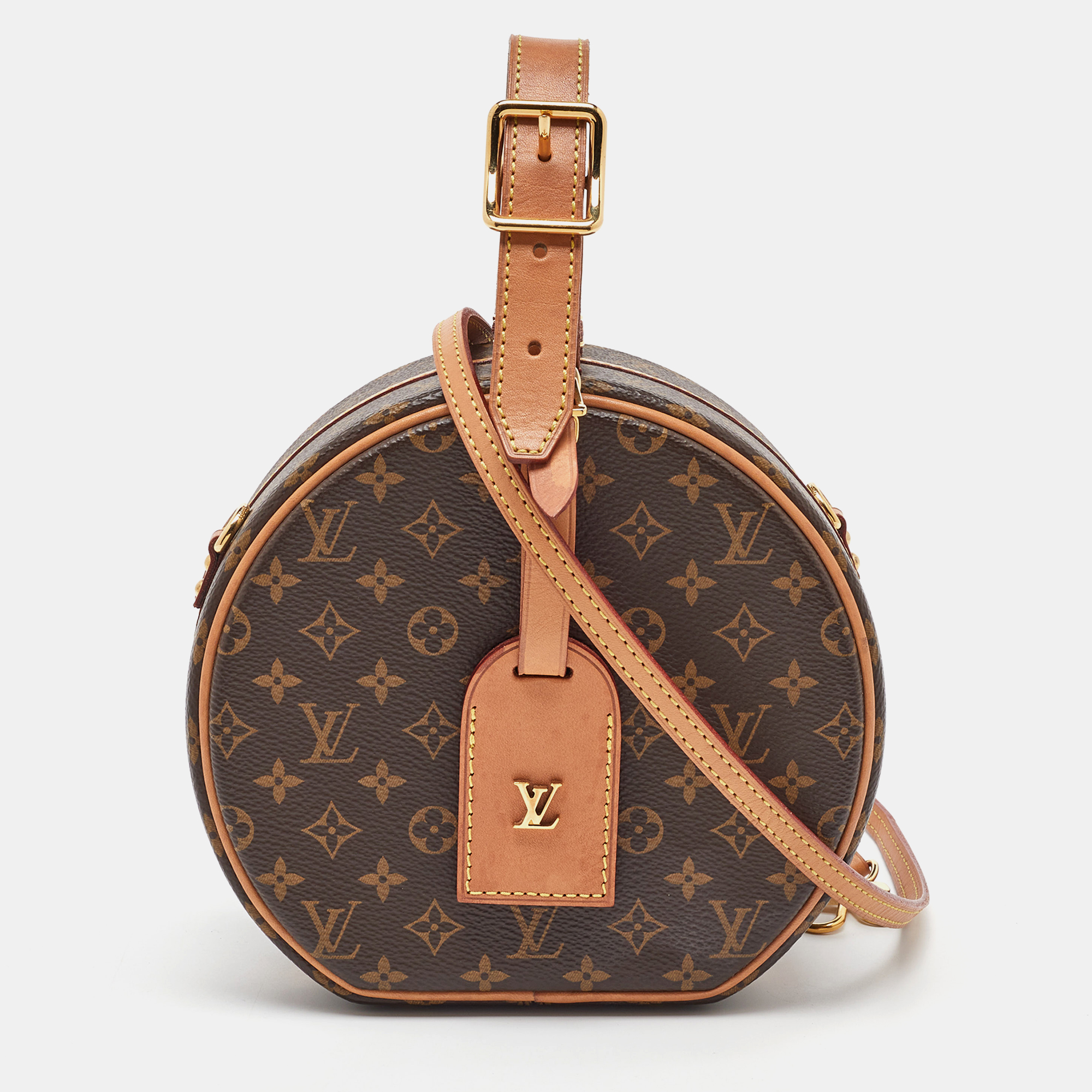 

Louis Vuitton Monogram Canvas Petite Boite Chapeau Bag, Brown