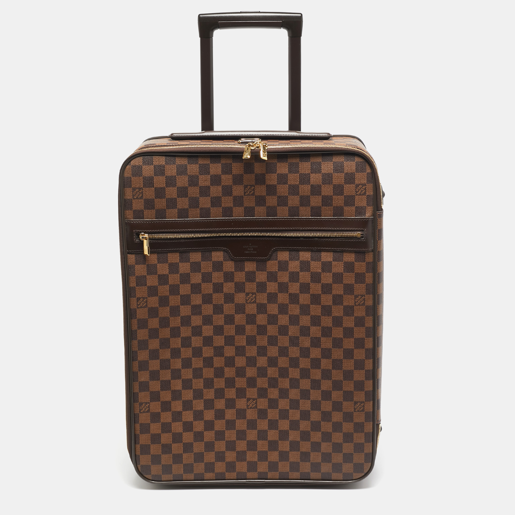 

Louis Vuitton Damier Ebene Canvas Pegase 55 Luggage, Brown