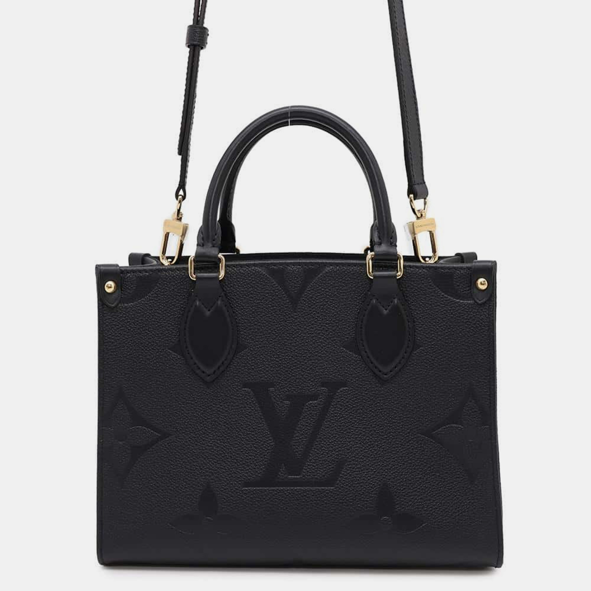 

Louis Vuitton Noir Monogram Empreinte Leather Onthego PM Tote Bag, Black