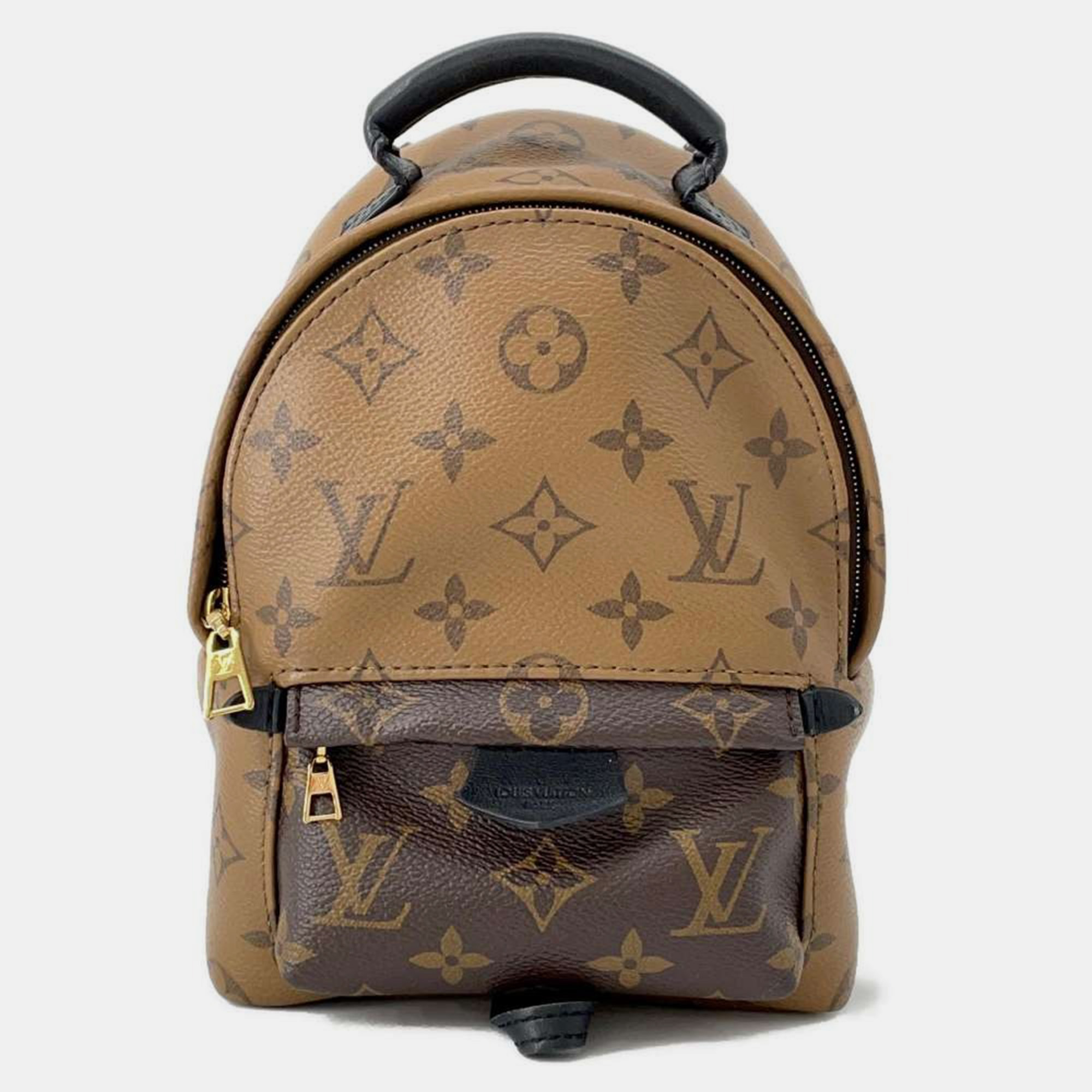 

Louis Vuitton Noir Monogram Reverse Canvas Mini Palm Springs Backpack, Brown