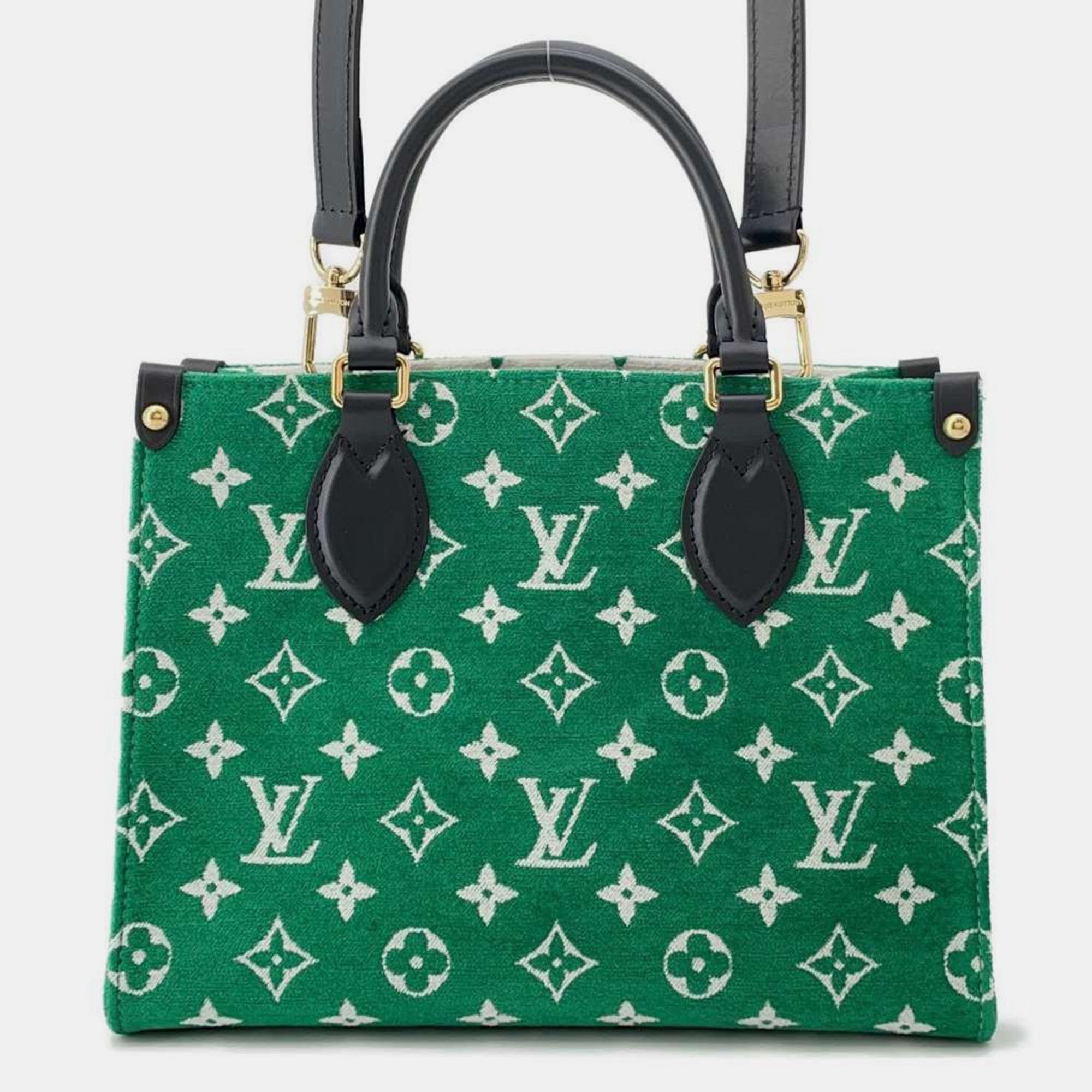 

Louis Vuitton Green Monogram Jacquard Velvet LV Match Onthego PM Bag