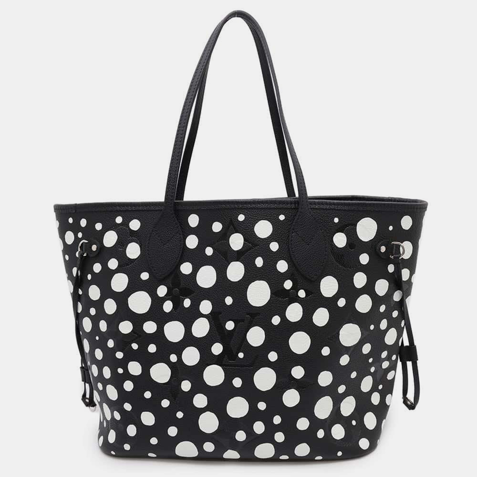 

Louis Vuitton Noir/Blanc Monogram Empreinte Leather Infinity Dot Neverfull MM Tote Bag, Black