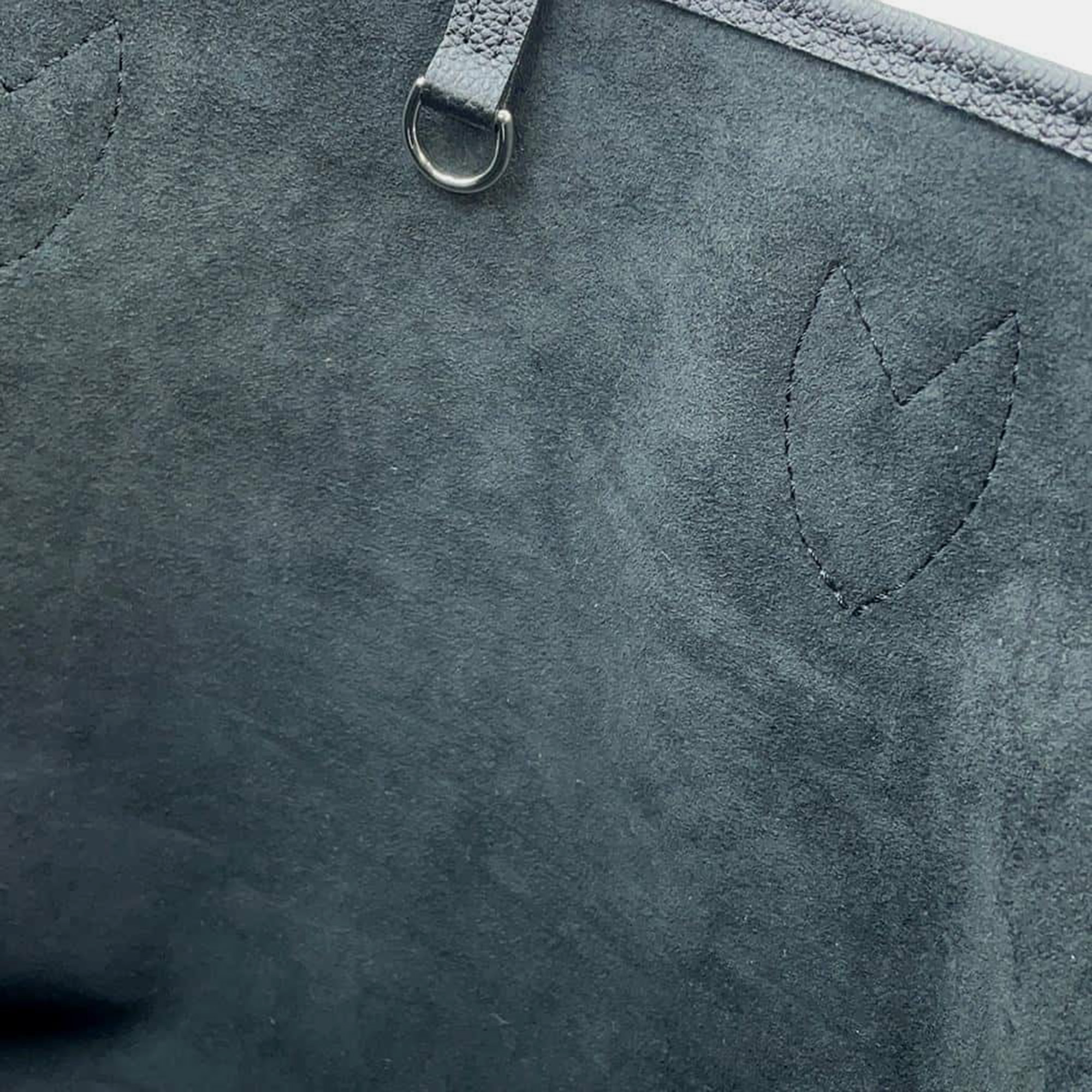 Louis Vuitton Noir/Blanc Monogram Empreinte Leather Infinity Dot Neverfull MM Tote Bag 