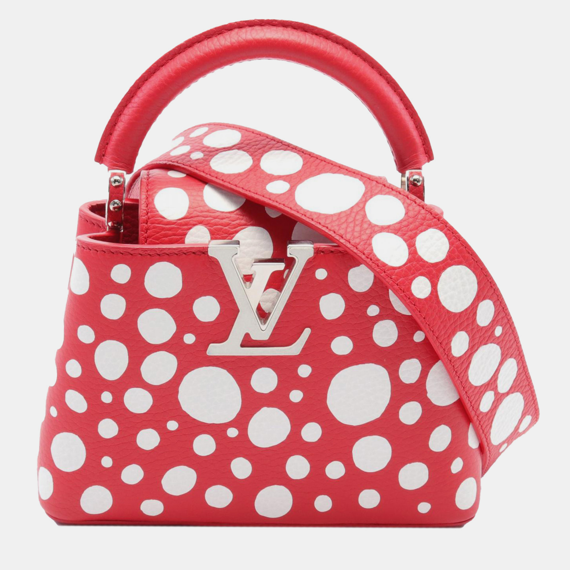 

Louis Vuitton Red Yayoi Kusama Taurillon Infinity Dots Mini Capucines