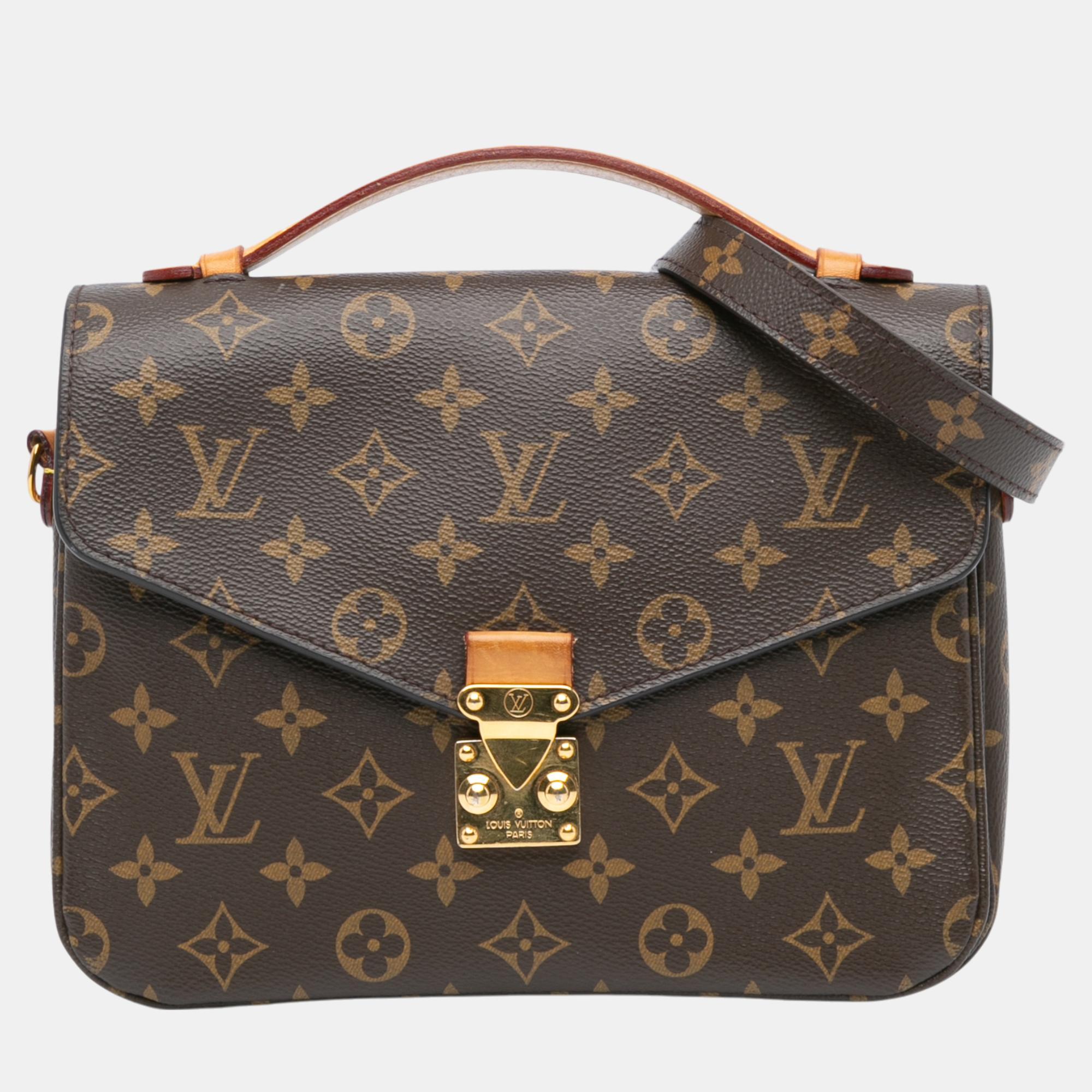 

Louis Vuitton Brown Monogram Pochette Metis