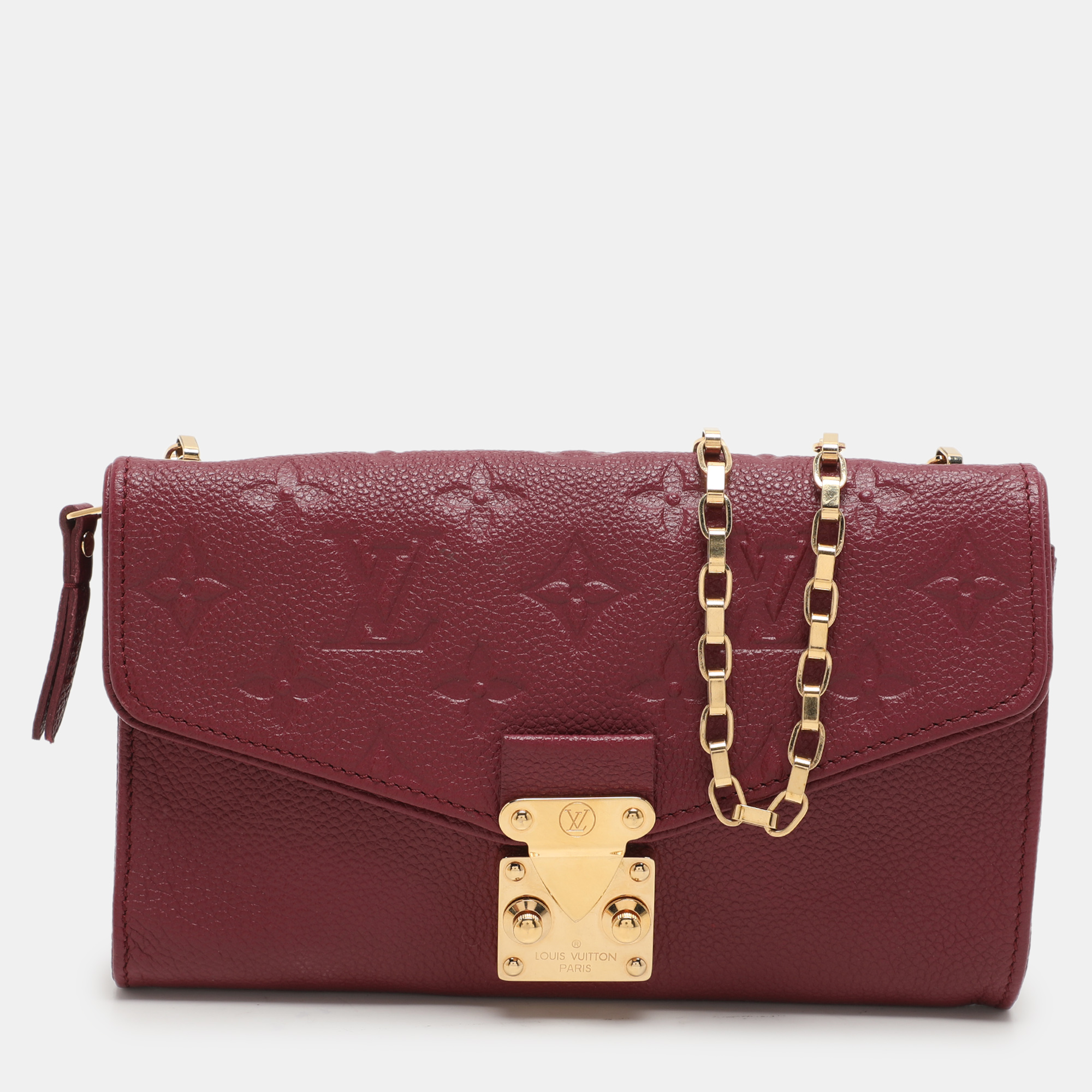 

Louis Vuitton Aurore Monogram Empreinte Leather Saint Germain Pochette, Burgundy