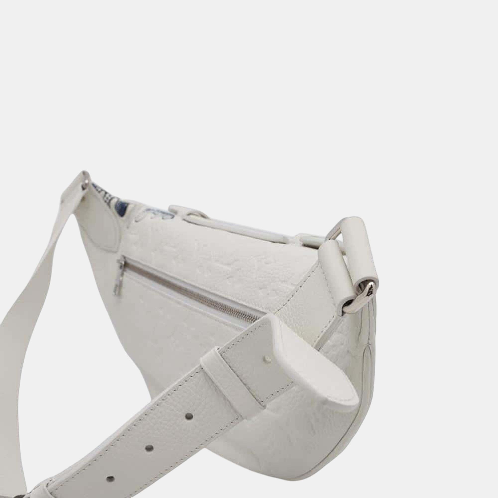 Louis Vuitton White Taurillon Leather Maxi Bum Body Bag 