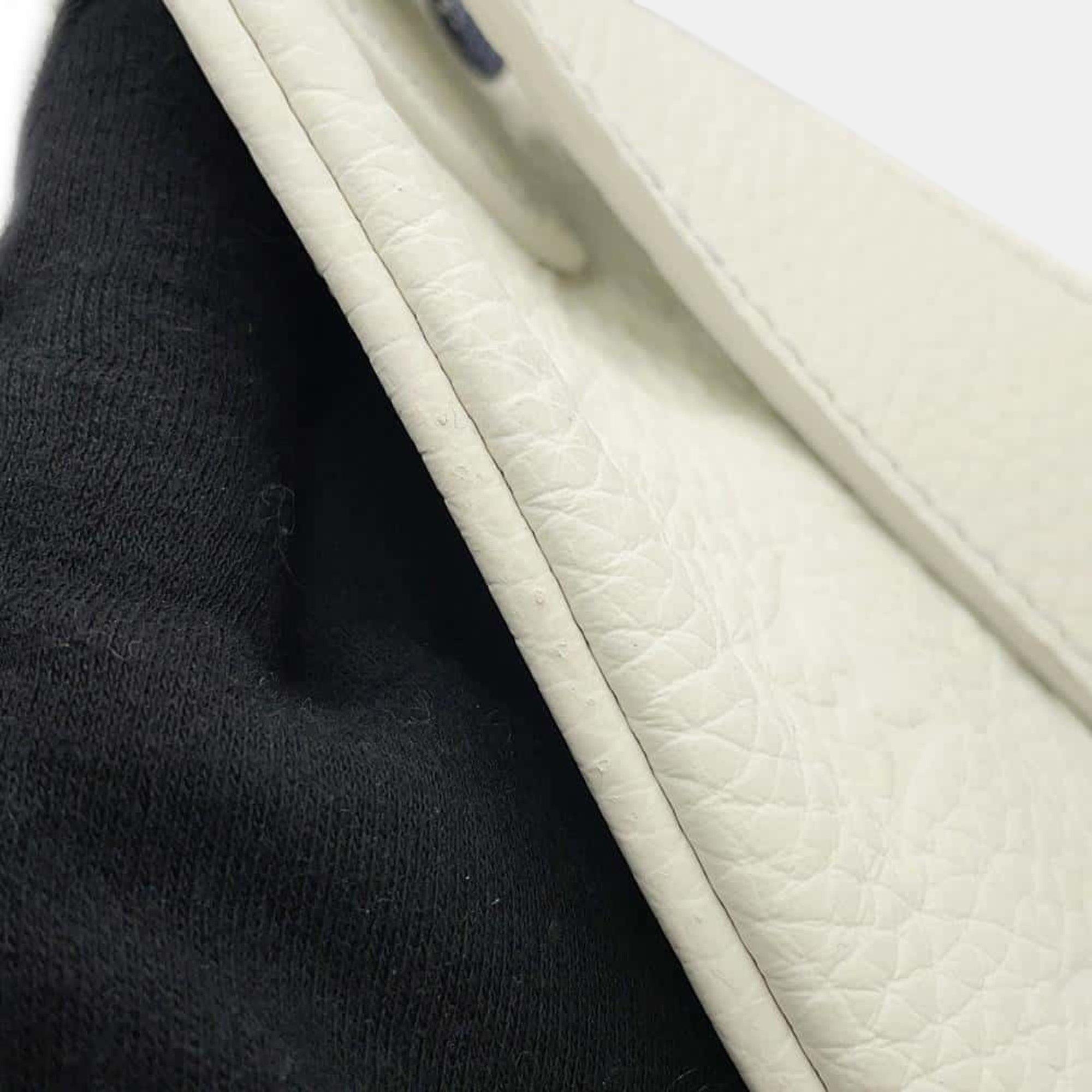 Louis Vuitton White Taurillon Leather Maxi Bum Body Bag 