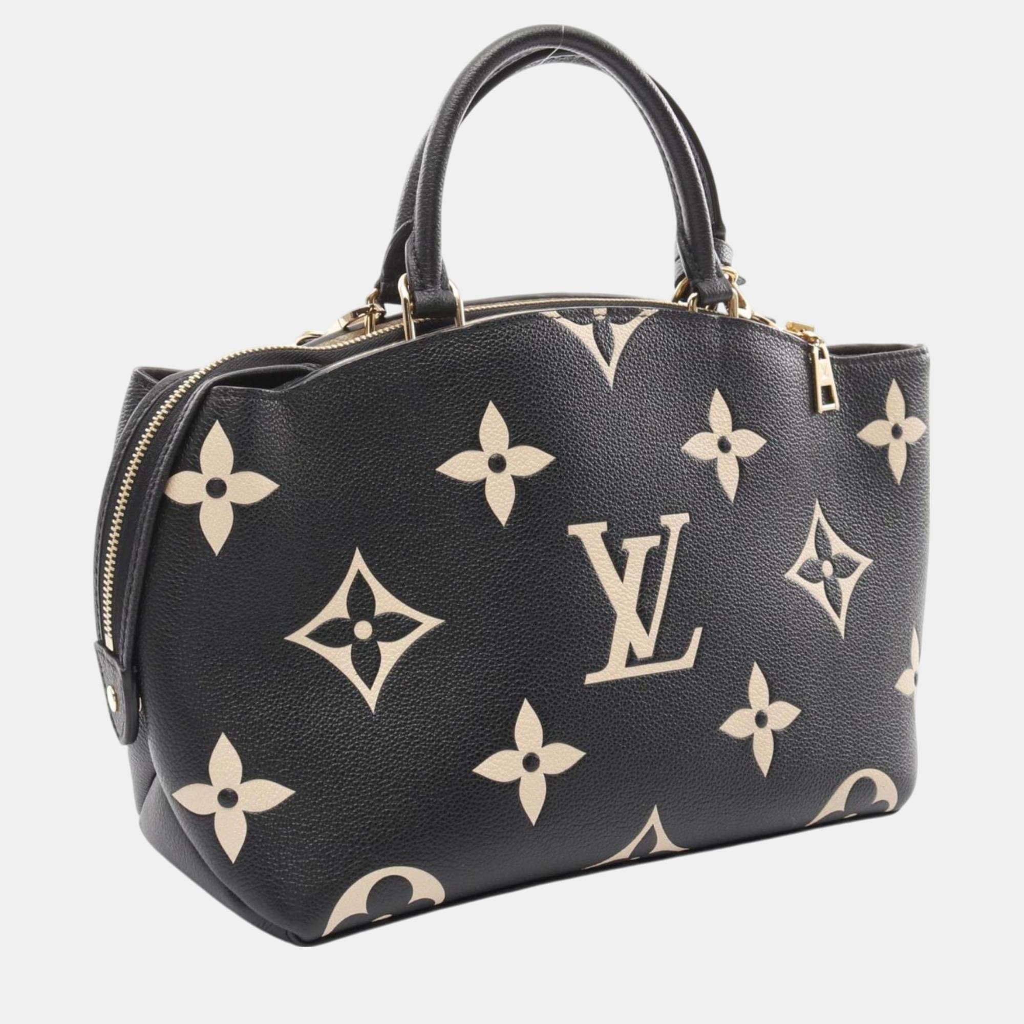 Louis Vuitton Black/Beige Monogram Empreinte Leather Petit Palais PM Handbag 