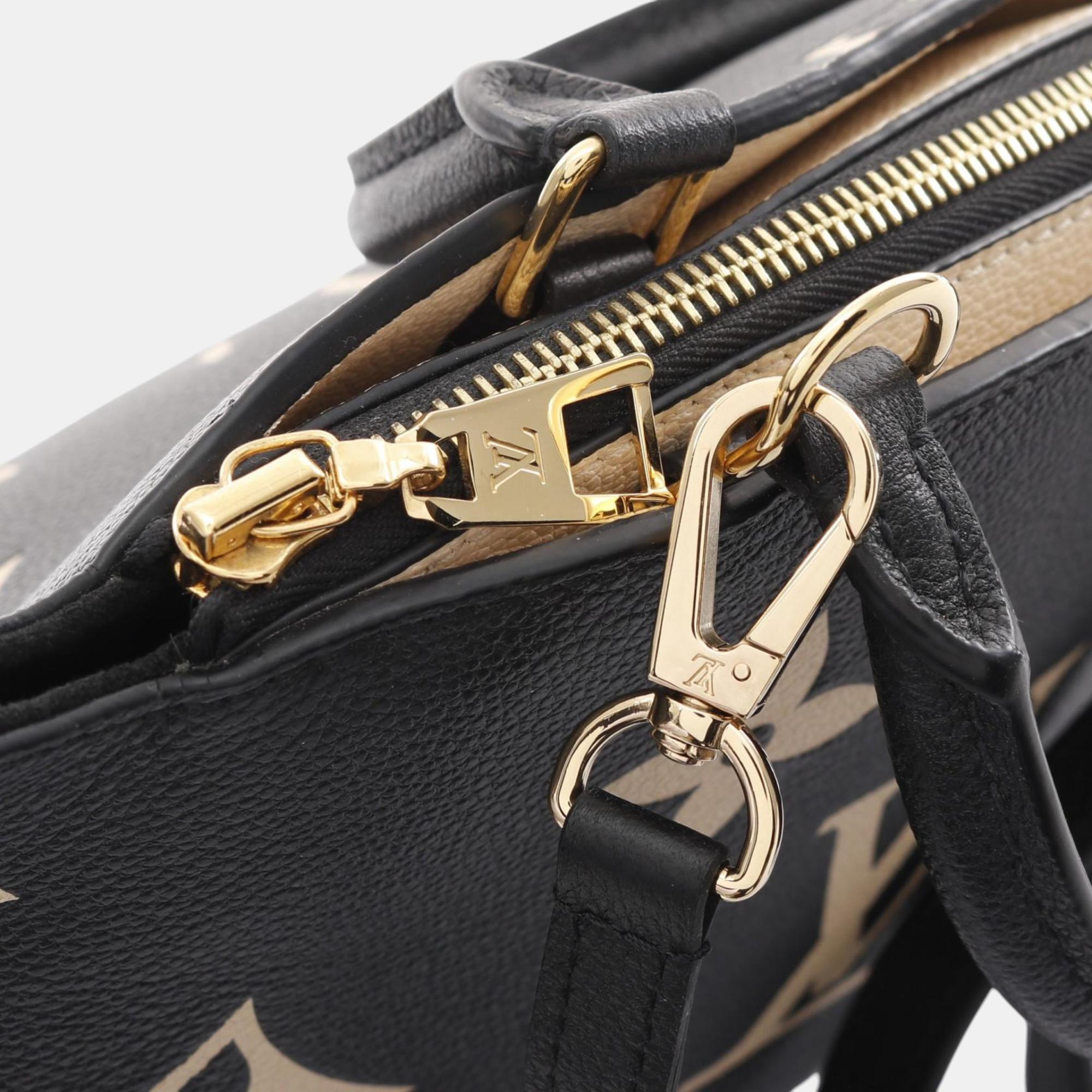 Louis Vuitton Black/Beige Monogram Empreinte Leather Petit Palais PM Handbag 