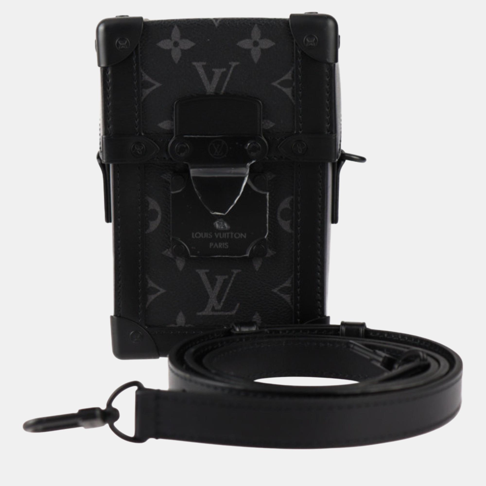 

Louis Vuitton Louis Vuitton Vertical Trunk Wearable Wallet Monogram Eclipse Leather Black